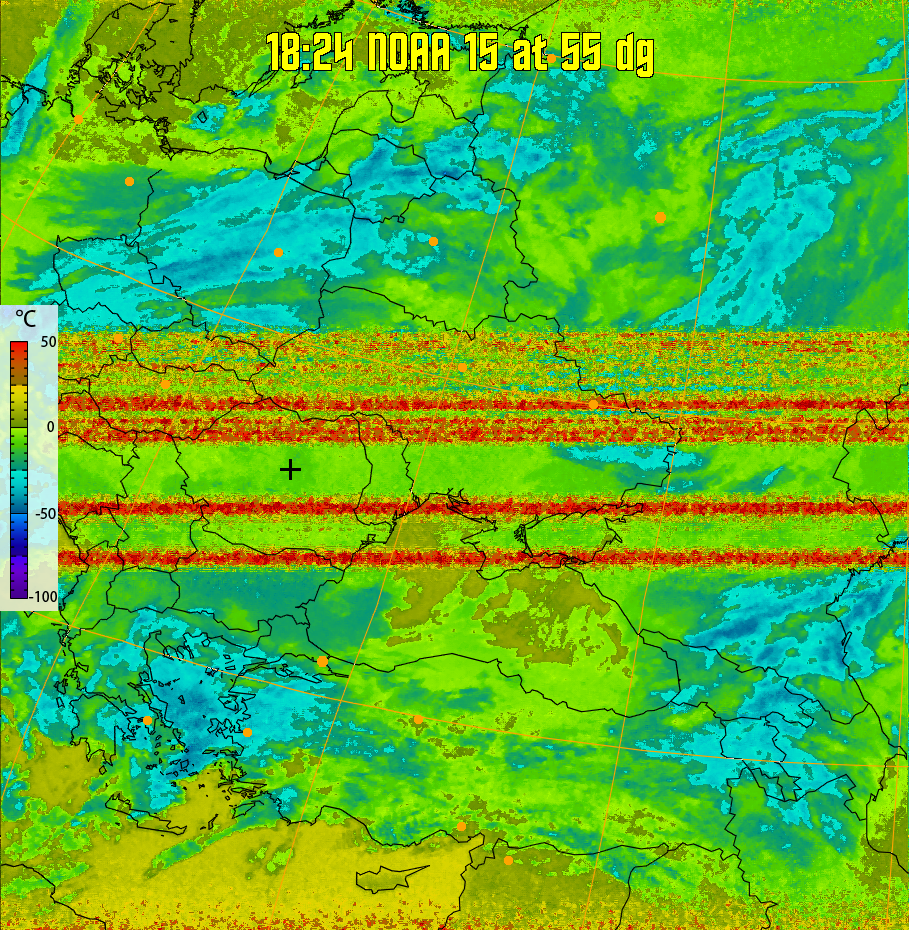 therm:
Produces a false colour image from NOAA APT images based on temperature.
Provides a good way of visualising cloud temperatures.