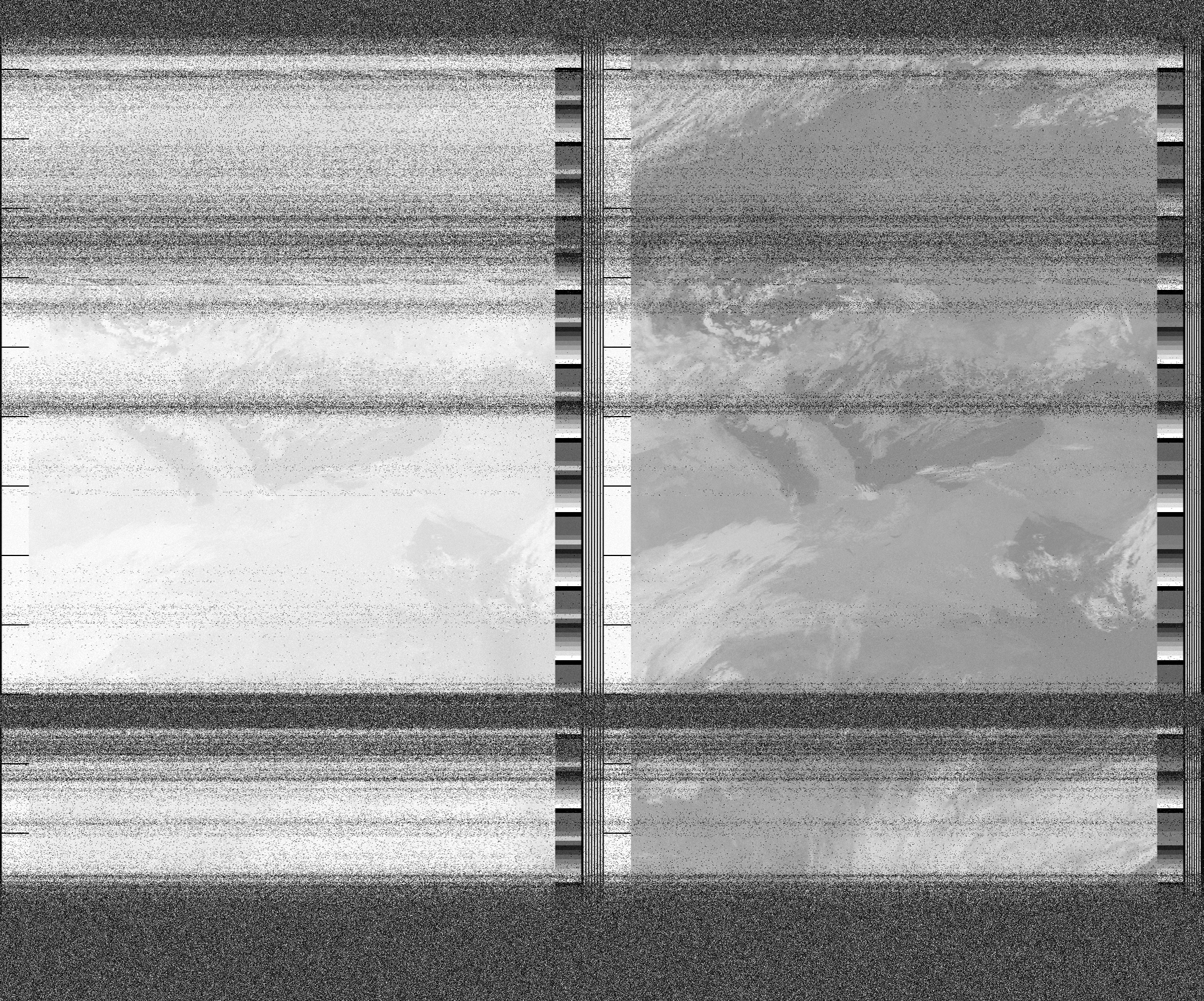 Pristine output with telemetry data withut cropping. Pristine images are
unenhanced, but normalised to produce images which represent,
as best as the software is able to, the original digital data. No attempt is made to temperature
normalise IR images. Disables gamma, sharpening, rotation, and other enhancements.