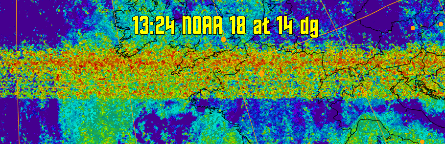 therm:
Produces a false colour image from NOAA APT images based on temperature.
Provides a good way of visualising cloud temperatures.