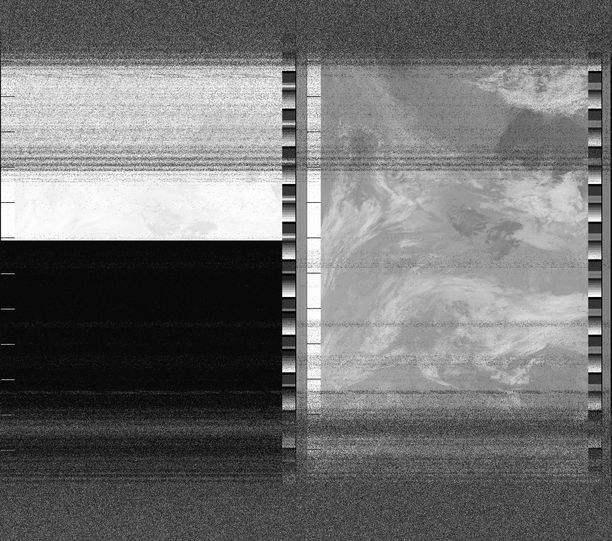 Pristine output with telemetry data withut cropping. Pristine images are
unenhanced, but normalised to produce images which represent,
as best as the software is able to, the original digital data. No attempt is made to temperature
normalise IR images. Disables gamma, sharpening, rotation, and other enhancements.