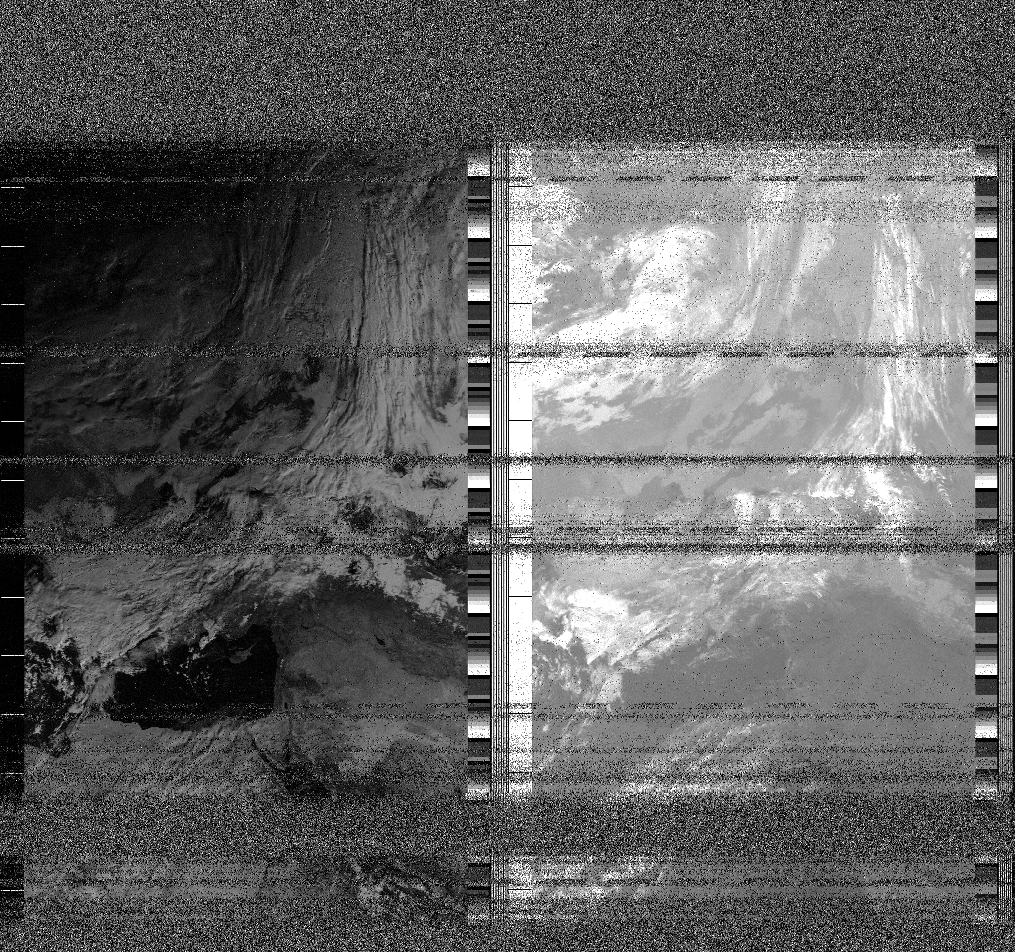 Pristine output with telemetry data withut cropping. Pristine images are
unenhanced, but normalised to produce images which represent,
as best as the software is able to, the original digital data. No attempt is made to temperature
normalise IR images. Disables gamma, sharpening, rotation, and other enhancements.