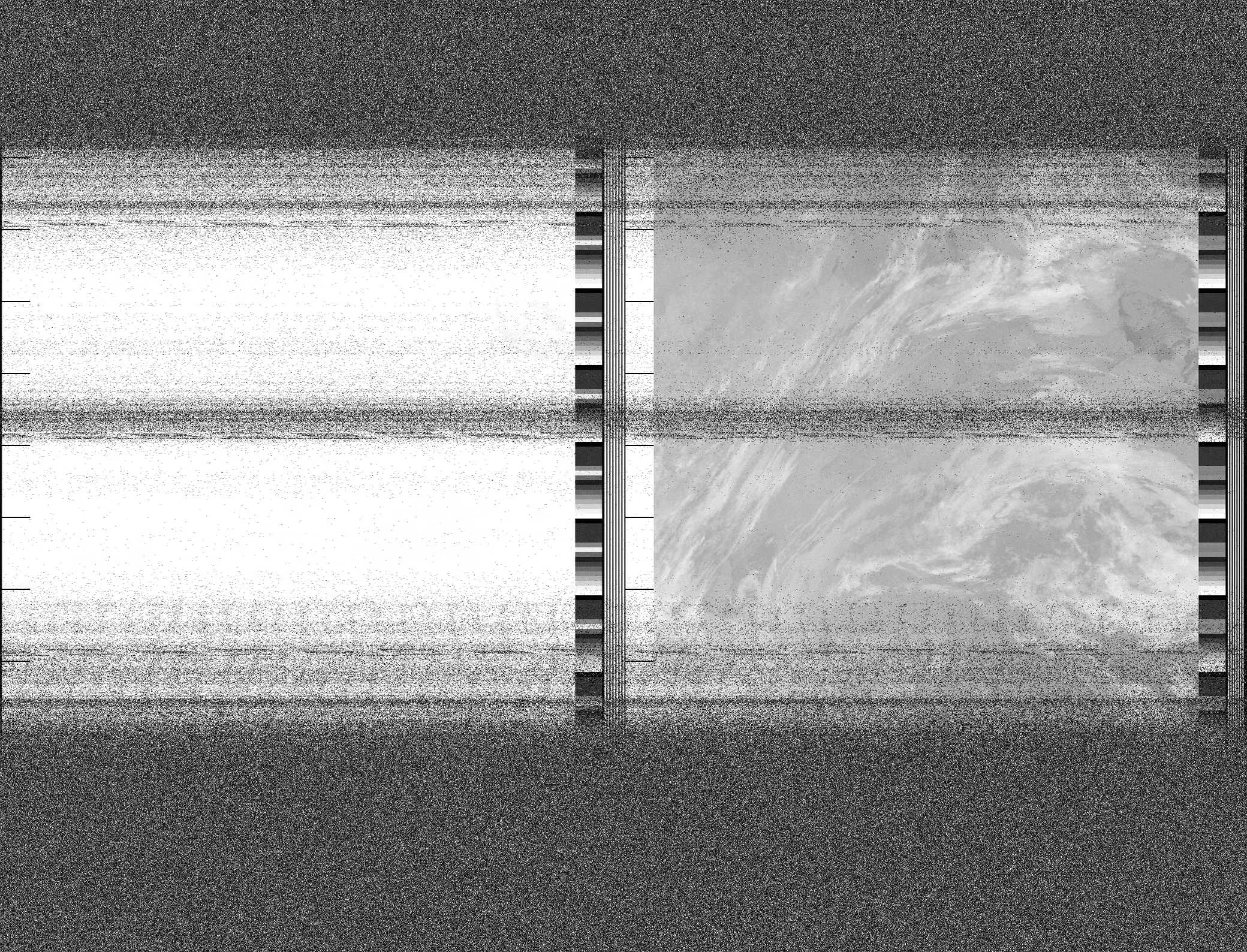 Pristine output with telemetry data withut cropping. Pristine images are
unenhanced, but normalised to produce images which represent,
as best as the software is able to, the original digital data. No attempt is made to temperature
normalise IR images. Disables gamma, sharpening, rotation, and other enhancements.