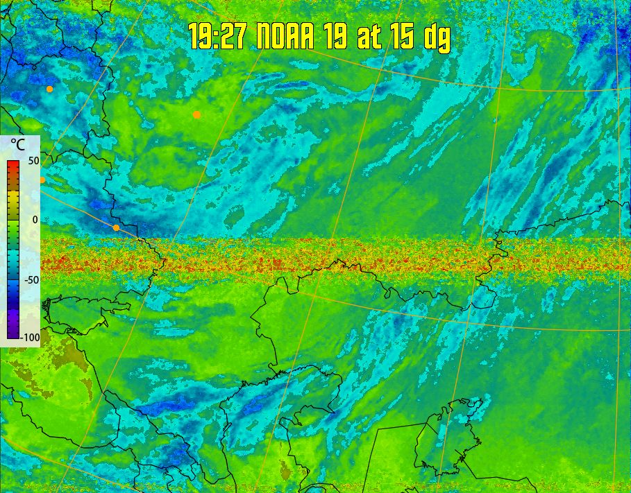 therm:
Produces a false colour image from NOAA APT images based on temperature.
Provides a good way of visualising cloud temperatures.