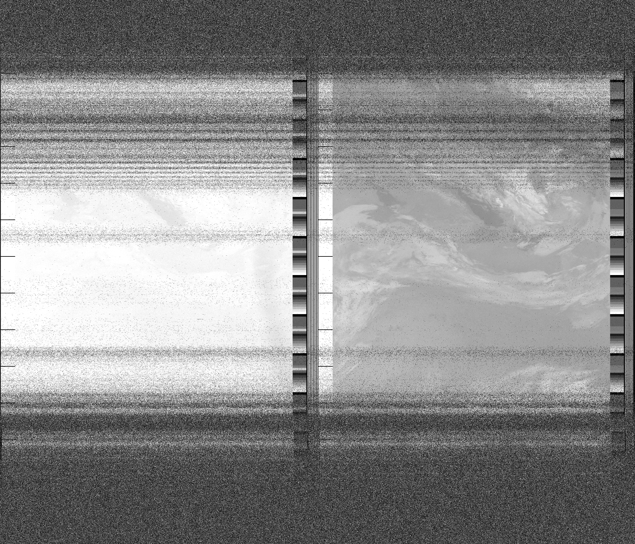 Pristine output with telemetry data withut cropping. Pristine images are
unenhanced, but normalised to produce images which represent,
as best as the software is able to, the original digital data. No attempt is made to temperature
normalise IR images. Disables gamma, sharpening, rotation, and other enhancements.