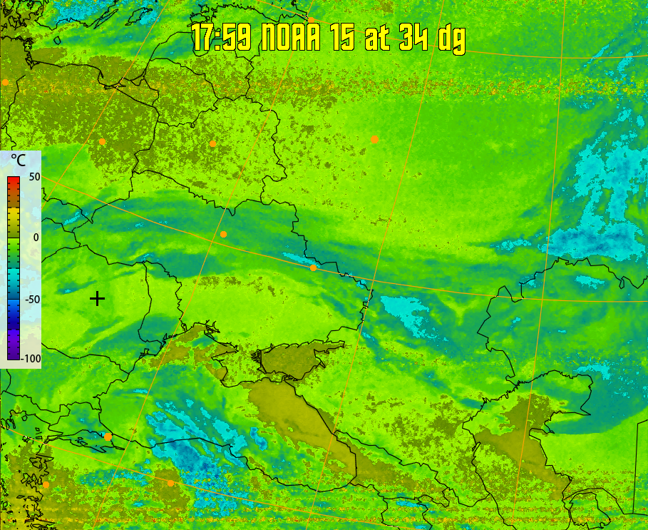 therm:
Produces a false colour image from NOAA APT images based on temperature.
Provides a good way of visualising cloud temperatures.