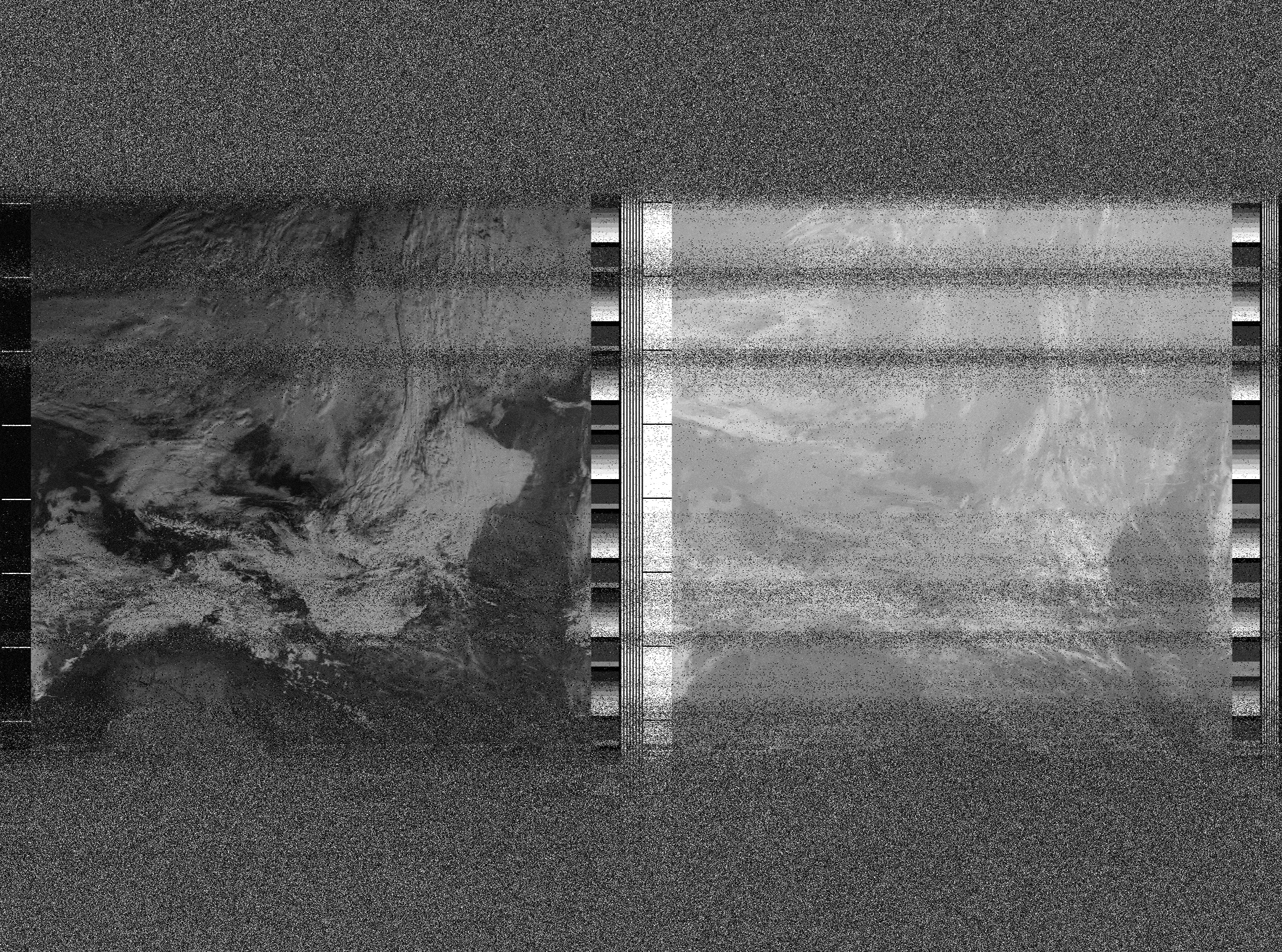 Pristine output with telemetry data withut cropping. Pristine images are
unenhanced, but normalised to produce images which represent,
as best as the software is able to, the original digital data. No attempt is made to temperature
normalise IR images. Disables gamma, sharpening, rotation, and other enhancements.