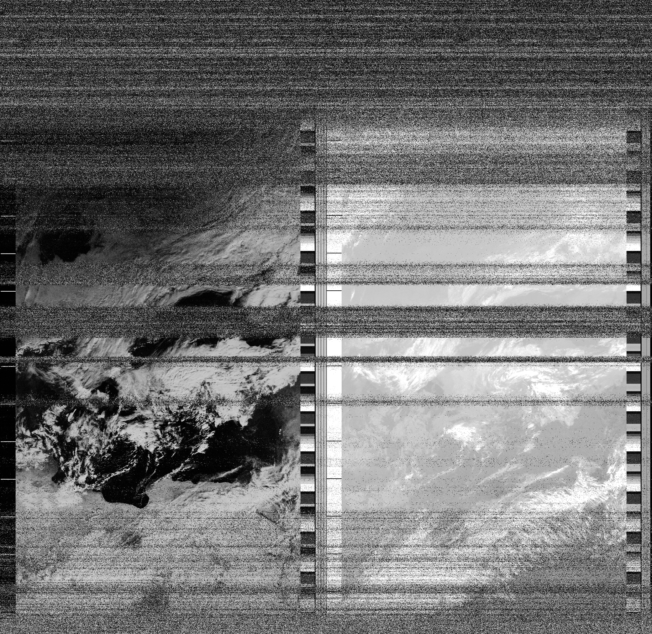 Pristine output with telemetry data withut cropping. Pristine images are
unenhanced, but normalised to produce images which represent,
as best as the software is able to, the original digital data. No attempt is made to temperature
normalise IR images. Disables gamma, sharpening, rotation, and other enhancements.