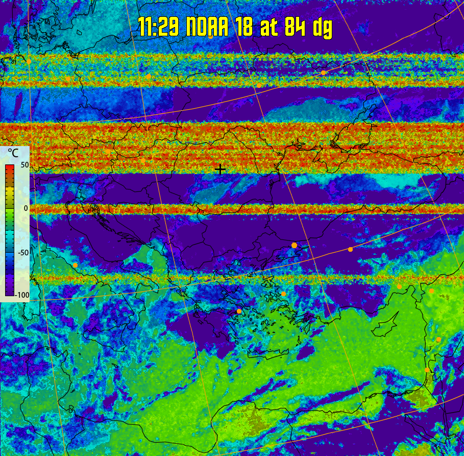 therm:
Produces a false colour image from NOAA APT images based on temperature.
Provides a good way of visualising cloud temperatures.