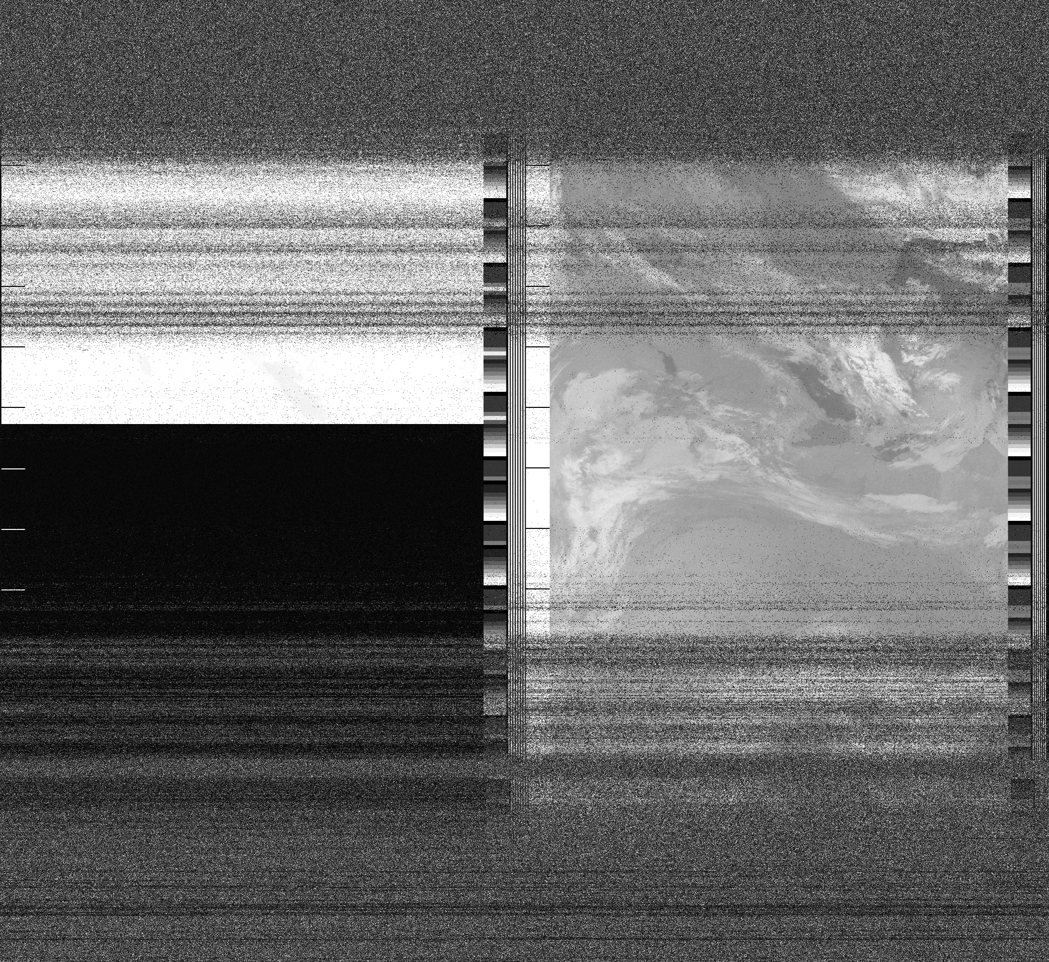 Pristine output with telemetry data withut cropping. Pristine images are
unenhanced, but normalised to produce images which represent,
as best as the software is able to, the original digital data. No attempt is made to temperature
normalise IR images. Disables gamma, sharpening, rotation, and other enhancements.