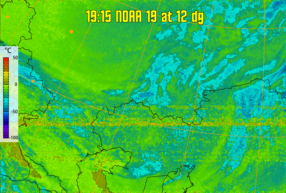 therm:
Produces a false colour image from NOAA APT images based on temperature.
Provides a good way of visualising cloud temperatures.