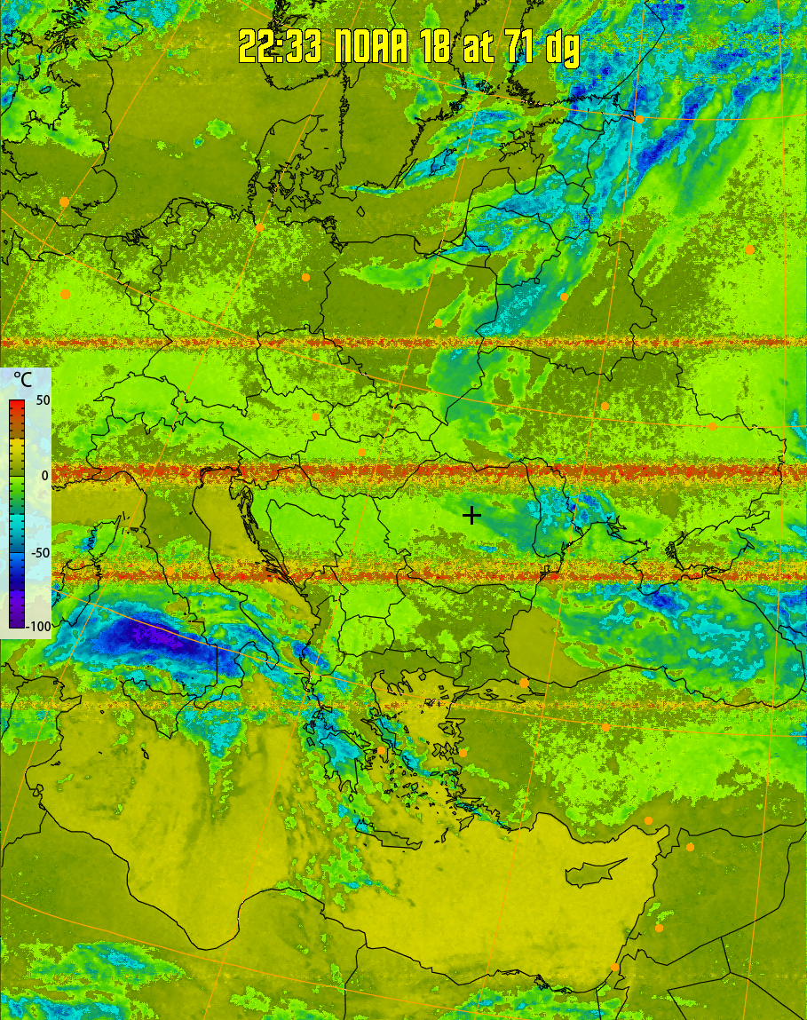 therm:
Produces a false colour image from NOAA APT images based on temperature.
Provides a good way of visualising cloud temperatures.