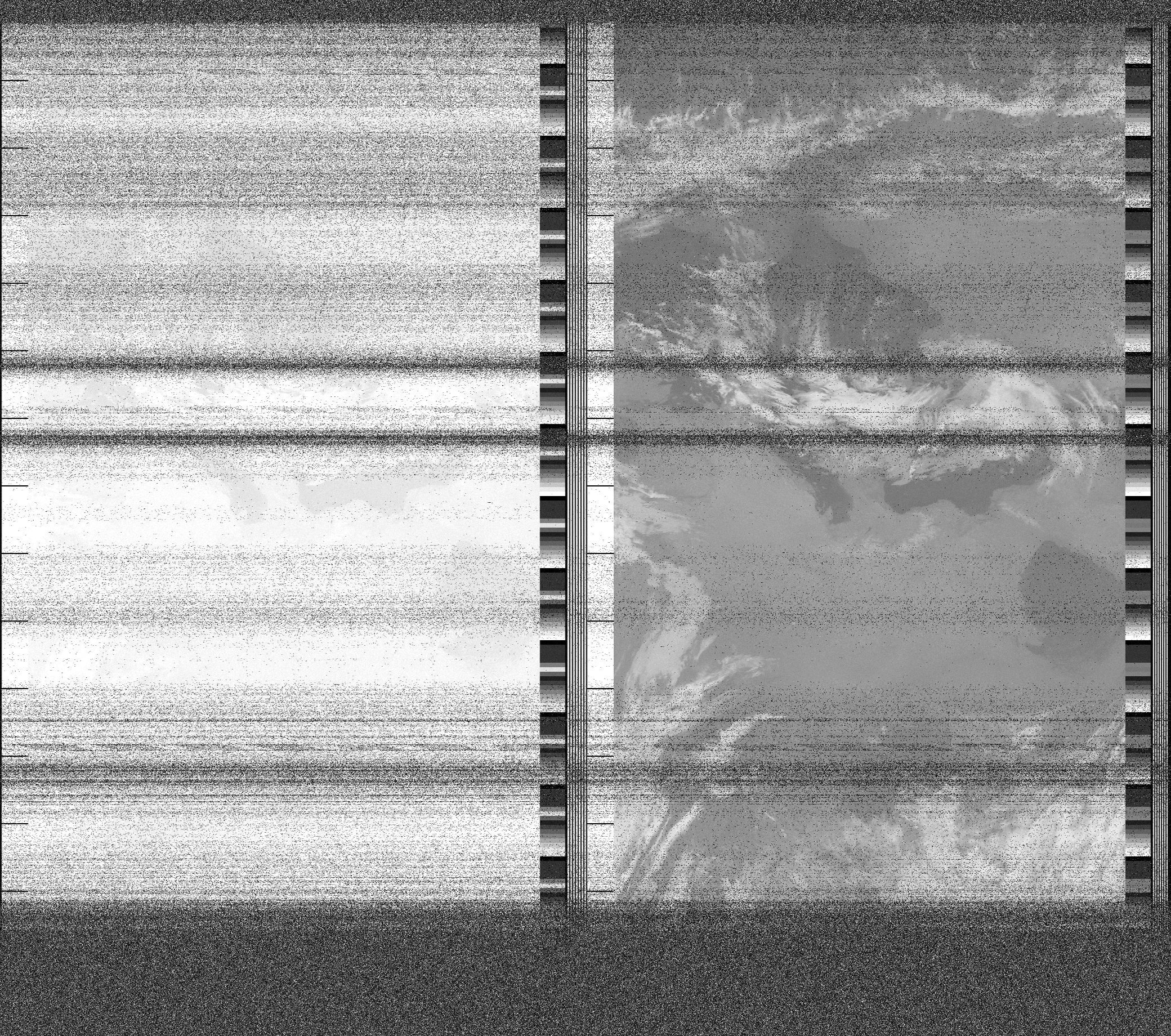 Pristine output with telemetry data withut cropping. Pristine images are
unenhanced, but normalised to produce images which represent,
as best as the software is able to, the original digital data. No attempt is made to temperature
normalise IR images. Disables gamma, sharpening, rotation, and other enhancements.