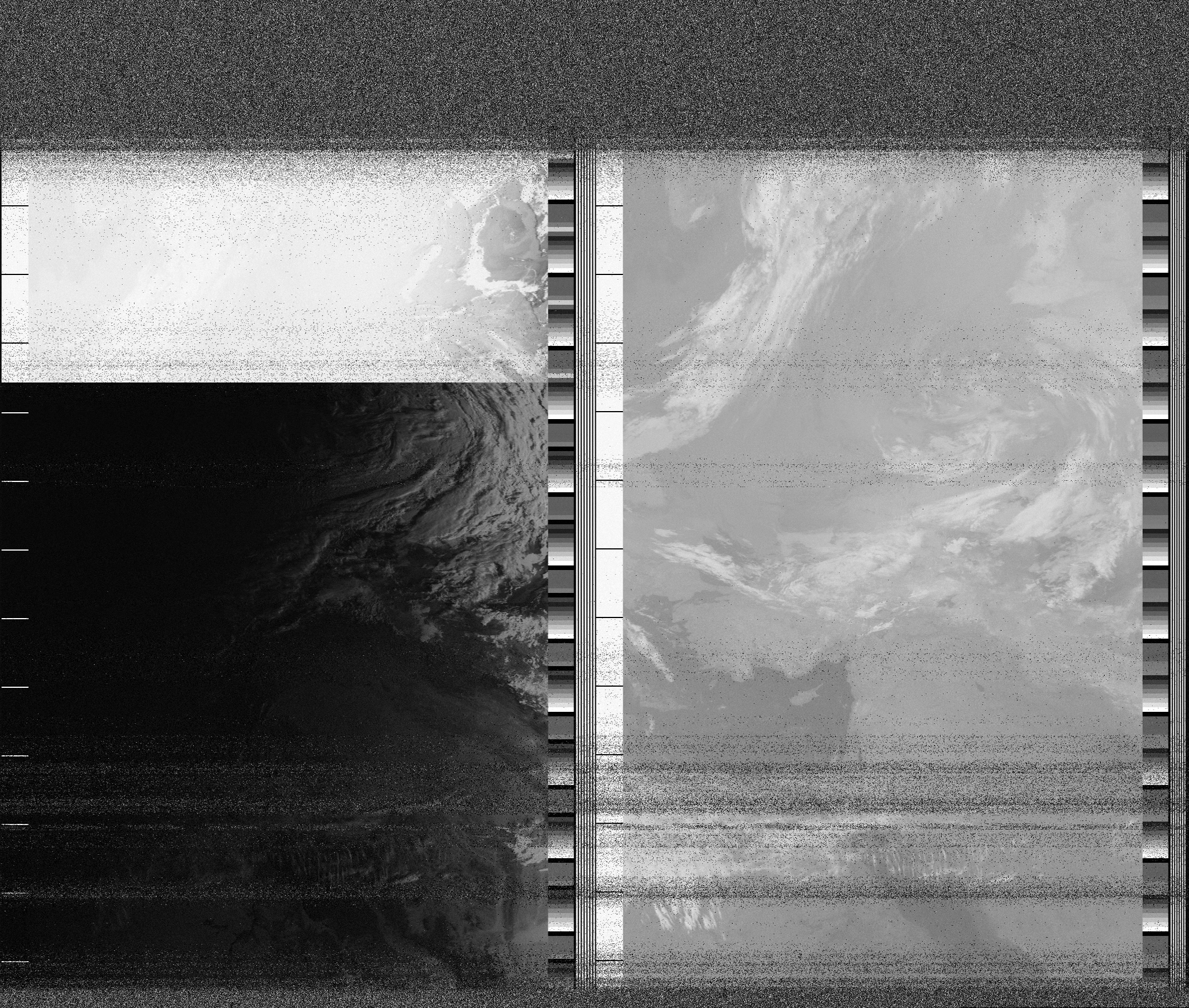 Pristine output with telemetry data withut cropping. Pristine images are
unenhanced, but normalised to produce images which represent,
as best as the software is able to, the original digital data. No attempt is made to temperature
normalise IR images. Disables gamma, sharpening, rotation, and other enhancements.