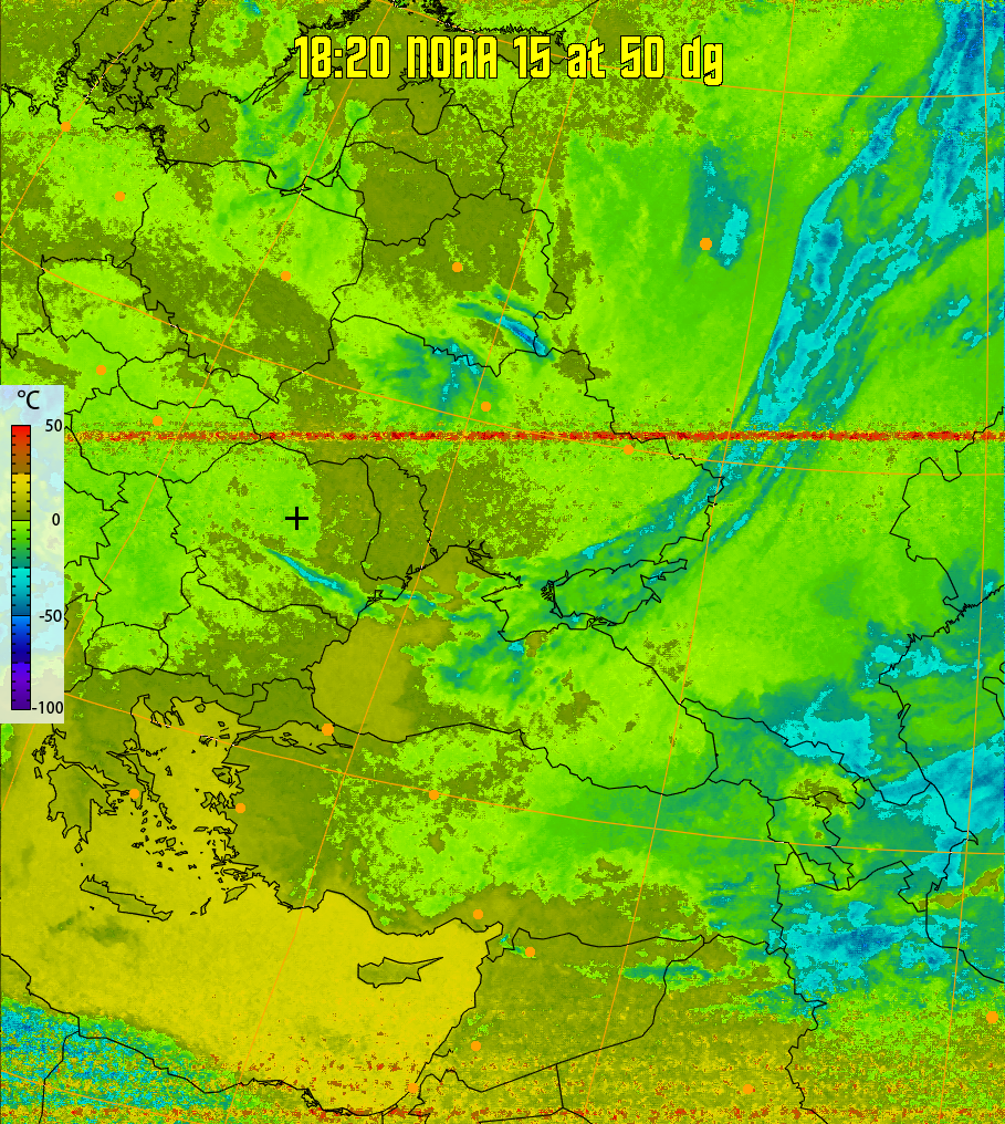 therm:
Produces a false colour image from NOAA APT images based on temperature.
Provides a good way of visualising cloud temperatures.