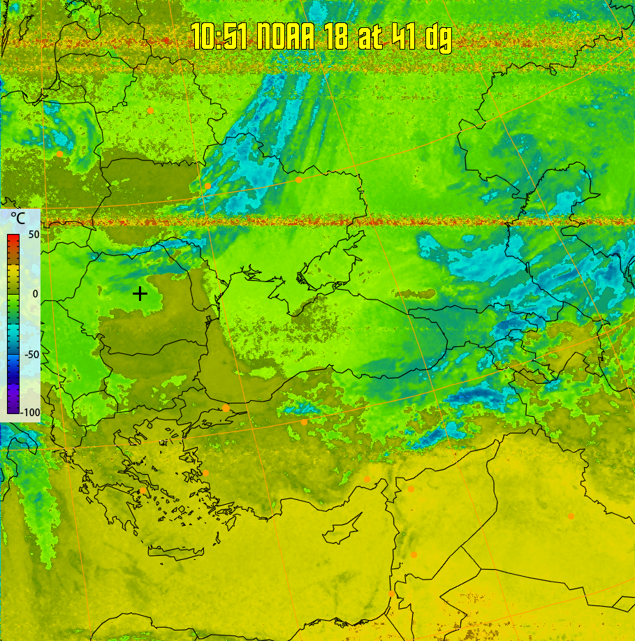 therm:
Produces a false colour image from NOAA APT images based on temperature.
Provides a good way of visualising cloud temperatures.