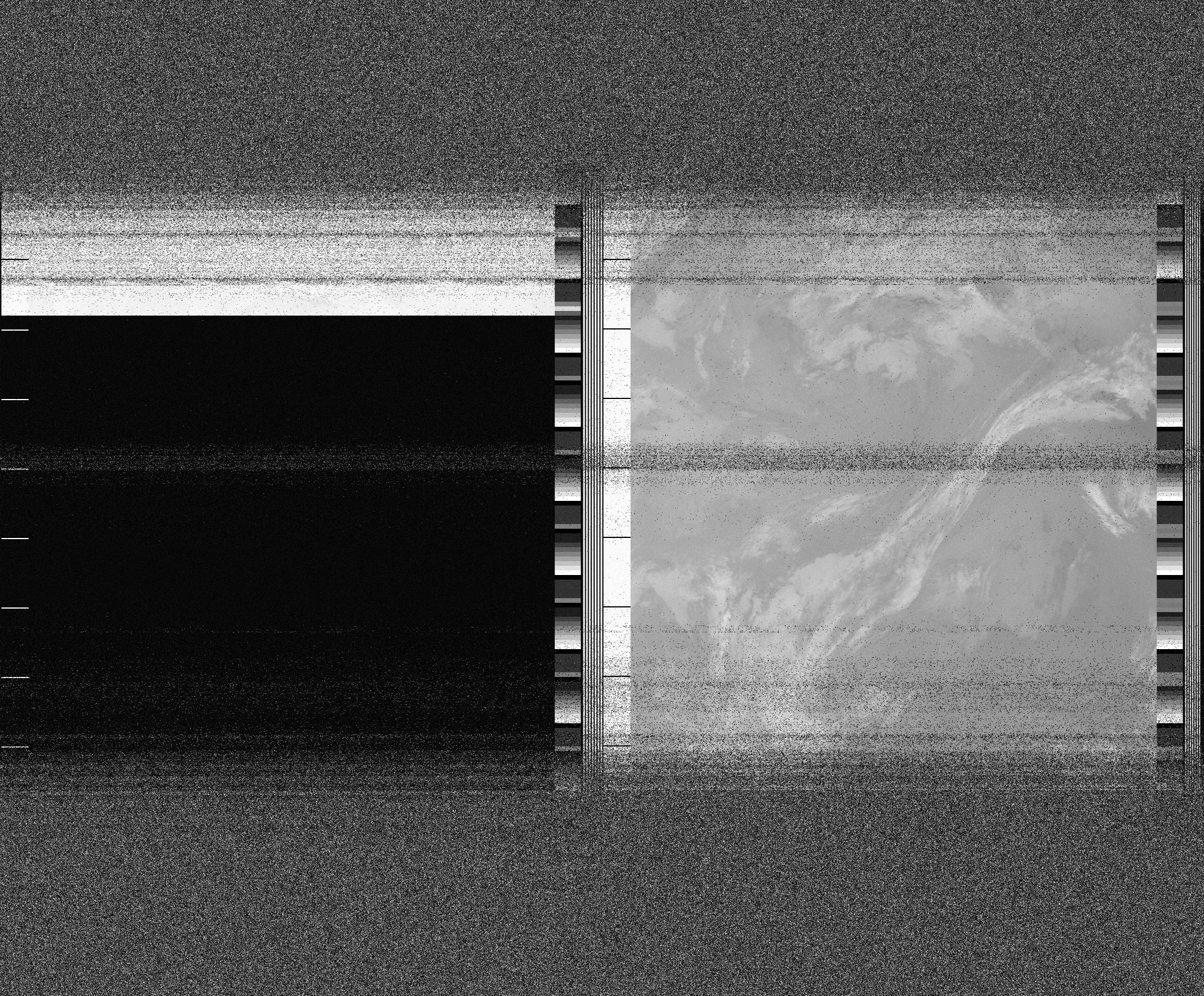 Pristine output with telemetry data withut cropping. Pristine images are
unenhanced, but normalised to produce images which represent,
as best as the software is able to, the original digital data. No attempt is made to temperature
normalise IR images. Disables gamma, sharpening, rotation, and other enhancements.