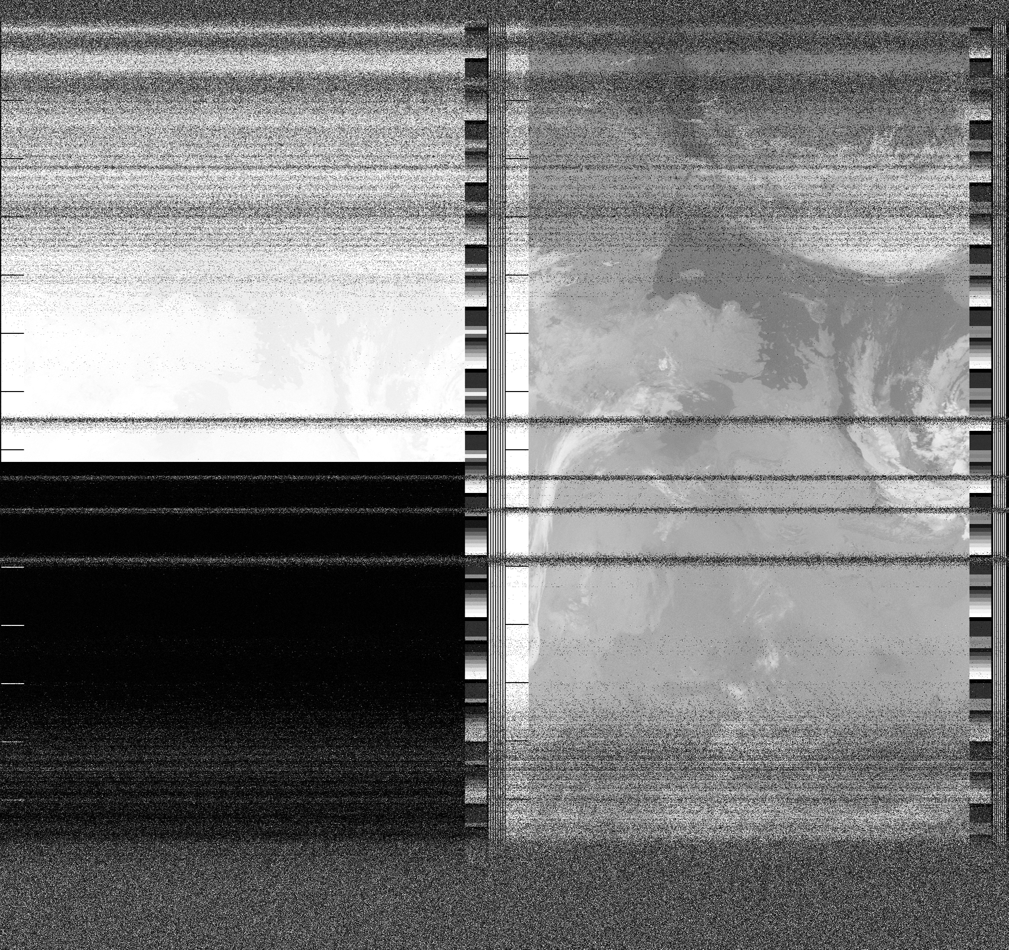 Pristine output with telemetry data withut cropping. Pristine images are
unenhanced, but normalised to produce images which represent,
as best as the software is able to, the original digital data. No attempt is made to temperature
normalise IR images. Disables gamma, sharpening, rotation, and other enhancements.