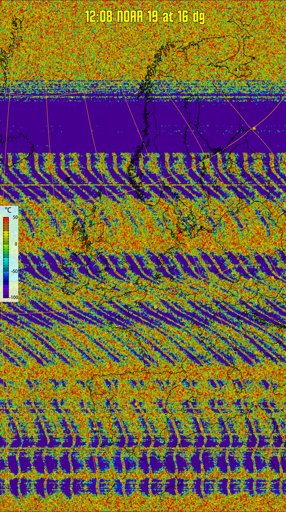 therm:
Produces a false colour image from NOAA APT images based on temperature.
Provides a good way of visualising cloud temperatures.