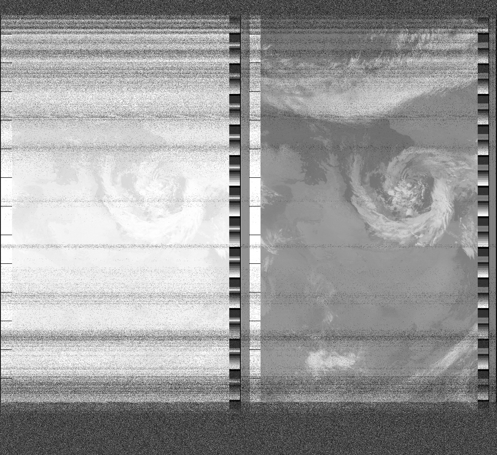 Pristine output with telemetry data withut cropping. Pristine images are
unenhanced, but normalised to produce images which represent,
as best as the software is able to, the original digital data. No attempt is made to temperature
normalise IR images. Disables gamma, sharpening, rotation, and other enhancements.