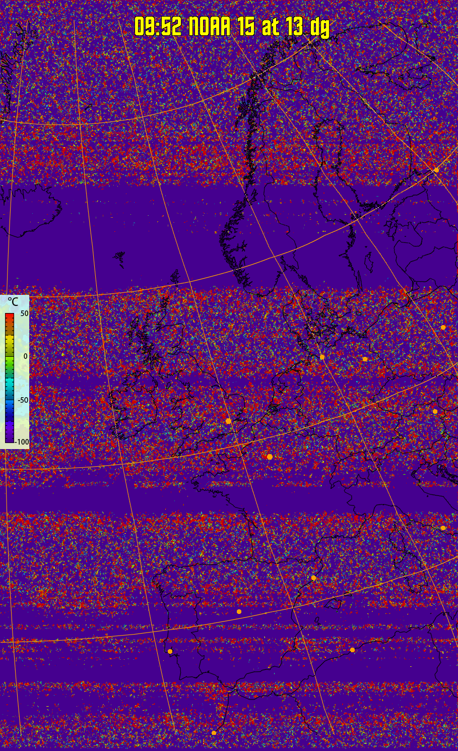 therm:
Produces a false colour image from NOAA APT images based on temperature.
Provides a good way of visualising cloud temperatures.