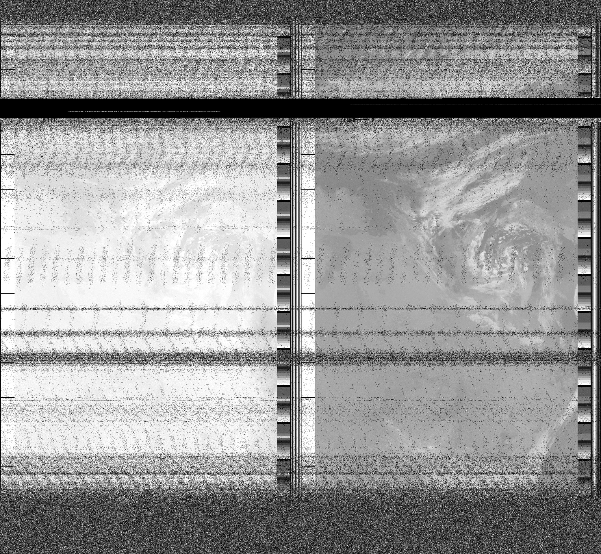 Pristine output with telemetry data withut cropping. Pristine images are
unenhanced, but normalised to produce images which represent,
as best as the software is able to, the original digital data. No attempt is made to temperature
normalise IR images. Disables gamma, sharpening, rotation, and other enhancements.