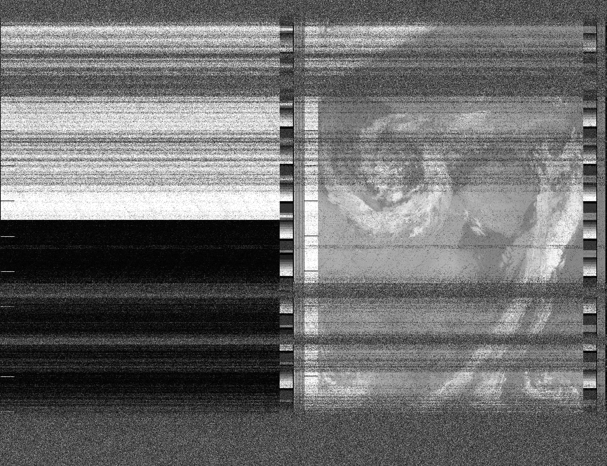 Pristine output with telemetry data withut cropping. Pristine images are
unenhanced, but normalised to produce images which represent,
as best as the software is able to, the original digital data. No attempt is made to temperature
normalise IR images. Disables gamma, sharpening, rotation, and other enhancements.