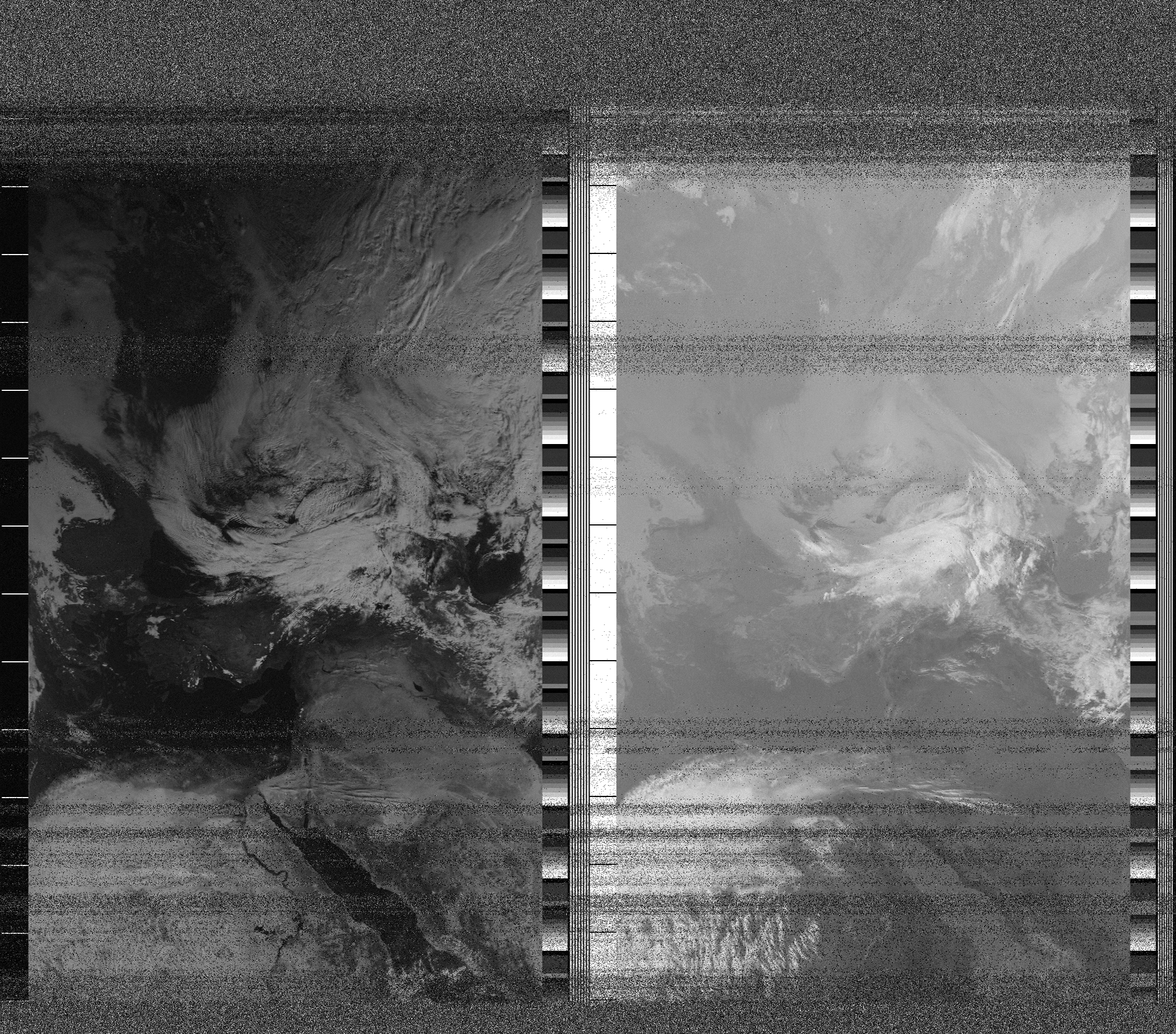 Pristine output with telemetry data withut cropping. Pristine images are
unenhanced, but normalised to produce images which represent,
as best as the software is able to, the original digital data. No attempt is made to temperature
normalise IR images. Disables gamma, sharpening, rotation, and other enhancements.