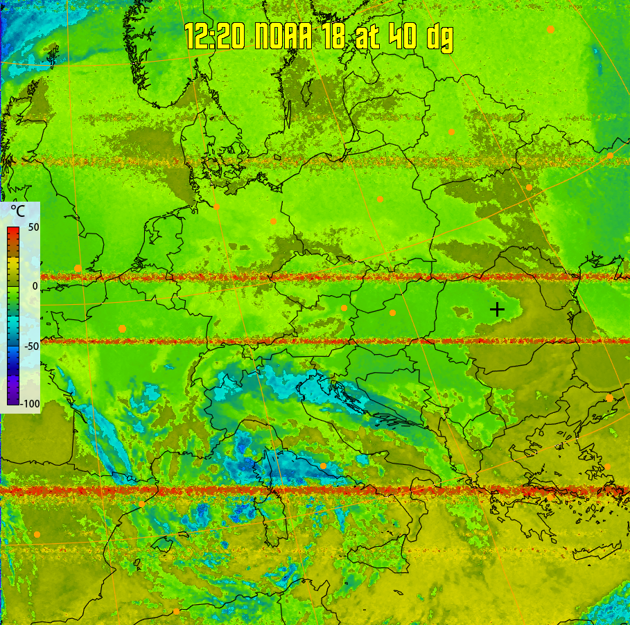 therm:
Produces a false colour image from NOAA APT images based on temperature.
Provides a good way of visualising cloud temperatures.