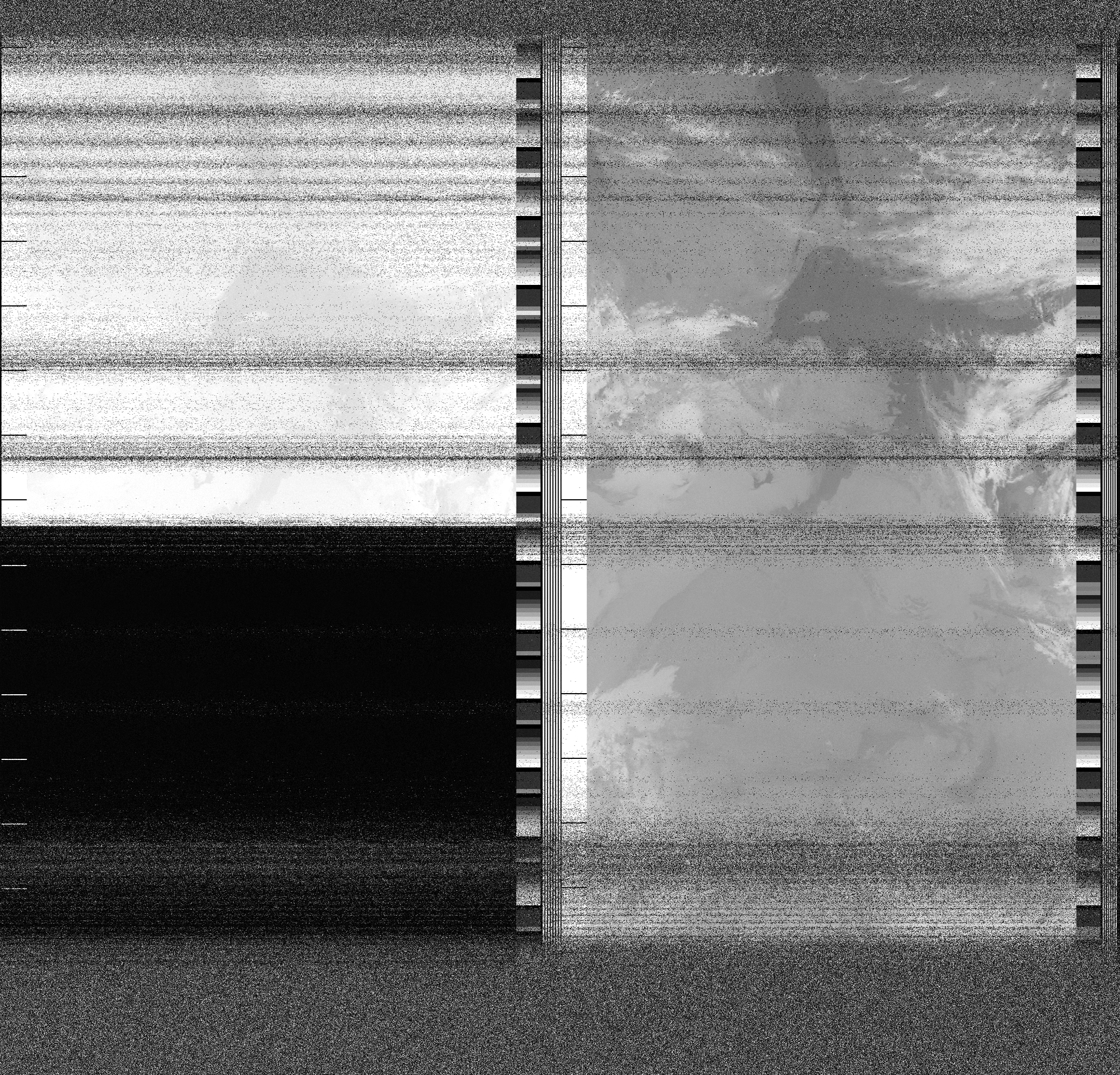 Pristine output with telemetry data withut cropping. Pristine images are
unenhanced, but normalised to produce images which represent,
as best as the software is able to, the original digital data. No attempt is made to temperature
normalise IR images. Disables gamma, sharpening, rotation, and other enhancements.