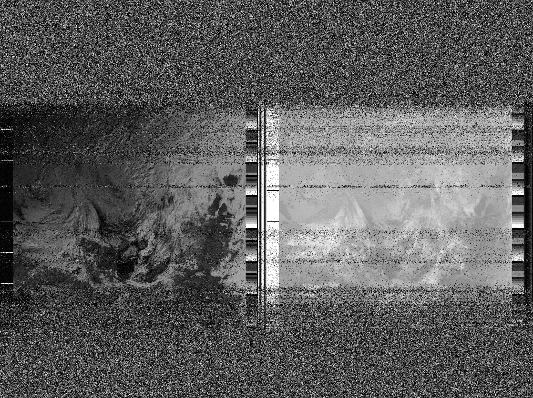 Pristine output with telemetry data withut cropping. Pristine images are
unenhanced, but normalised to produce images which represent,
as best as the software is able to, the original digital data. No attempt is made to temperature
normalise IR images. Disables gamma, sharpening, rotation, and other enhancements.