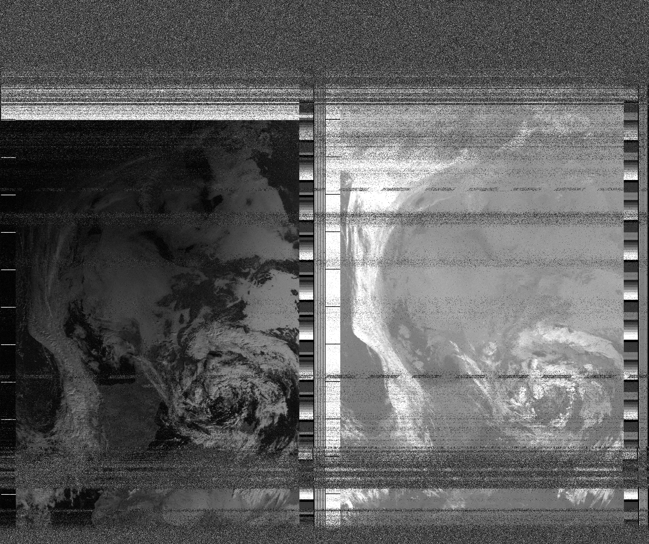 Pristine output with telemetry data withut cropping. Pristine images are
unenhanced, but normalised to produce images which represent,
as best as the software is able to, the original digital data. No attempt is made to temperature
normalise IR images. Disables gamma, sharpening, rotation, and other enhancements.