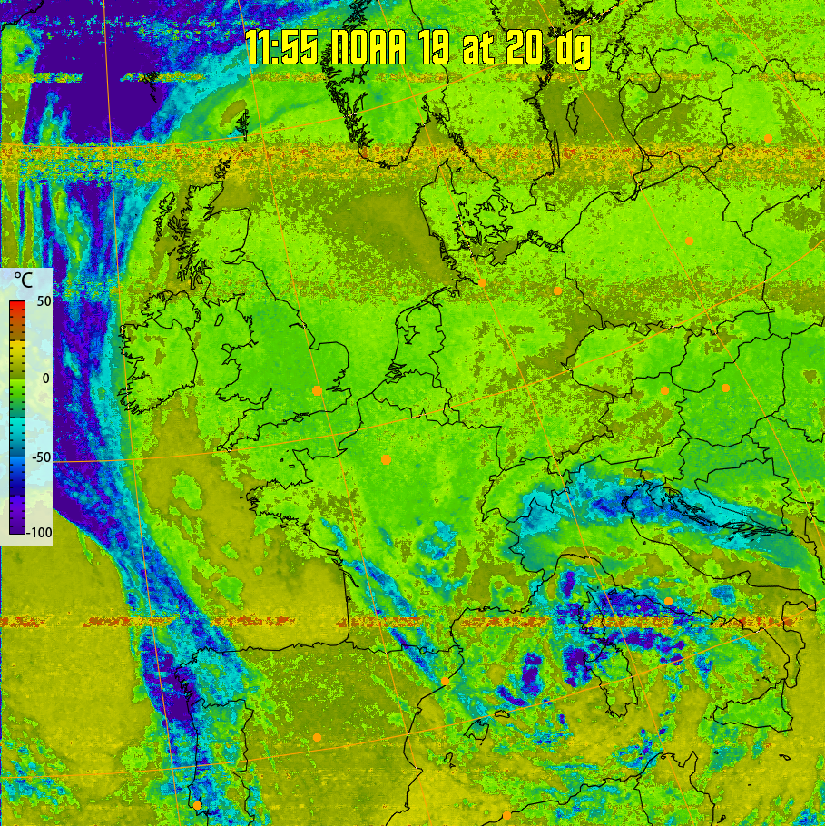 therm:
Produces a false colour image from NOAA APT images based on temperature.
Provides a good way of visualising cloud temperatures.