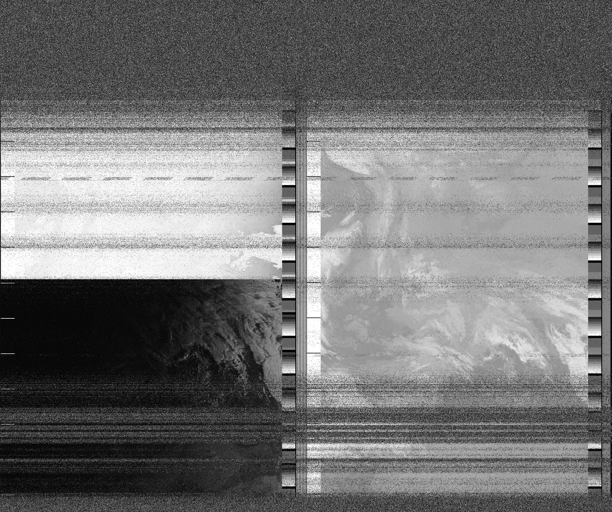 Pristine output with telemetry data withut cropping. Pristine images are
unenhanced, but normalised to produce images which represent,
as best as the software is able to, the original digital data. No attempt is made to temperature
normalise IR images. Disables gamma, sharpening, rotation, and other enhancements.