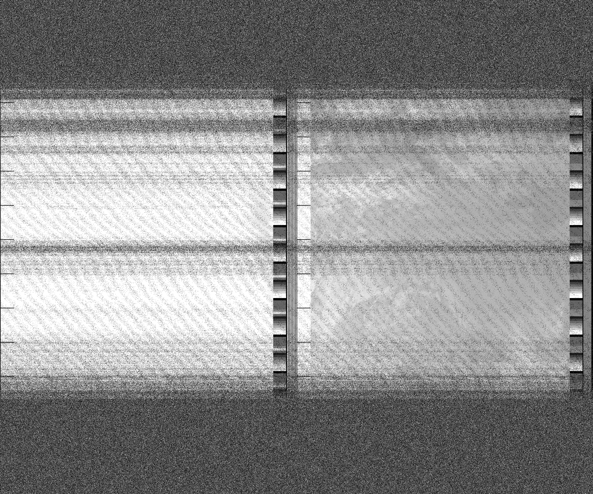 Pristine output with telemetry data withut cropping. Pristine images are
unenhanced, but normalised to produce images which represent,
as best as the software is able to, the original digital data. No attempt is made to temperature
normalise IR images. Disables gamma, sharpening, rotation, and other enhancements.