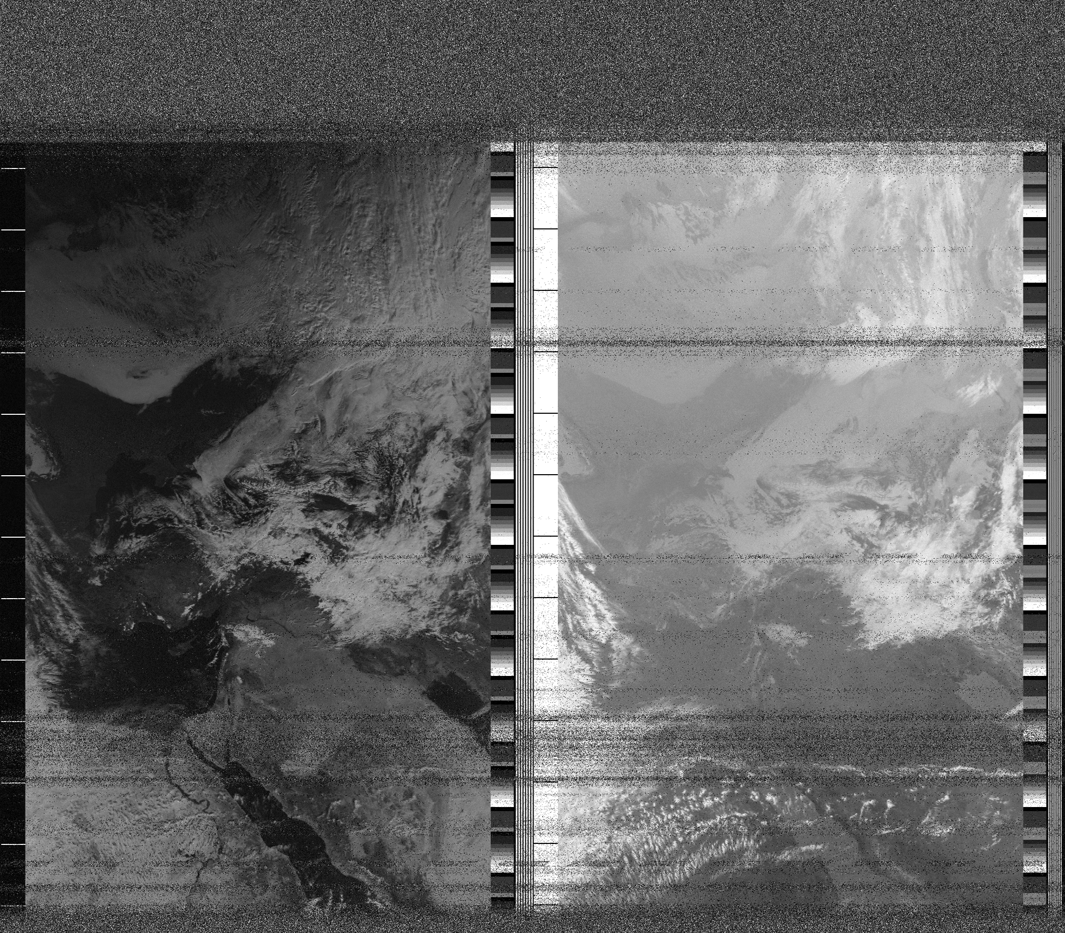 Pristine output with telemetry data withut cropping. Pristine images are
unenhanced, but normalised to produce images which represent,
as best as the software is able to, the original digital data. No attempt is made to temperature
normalise IR images. Disables gamma, sharpening, rotation, and other enhancements.