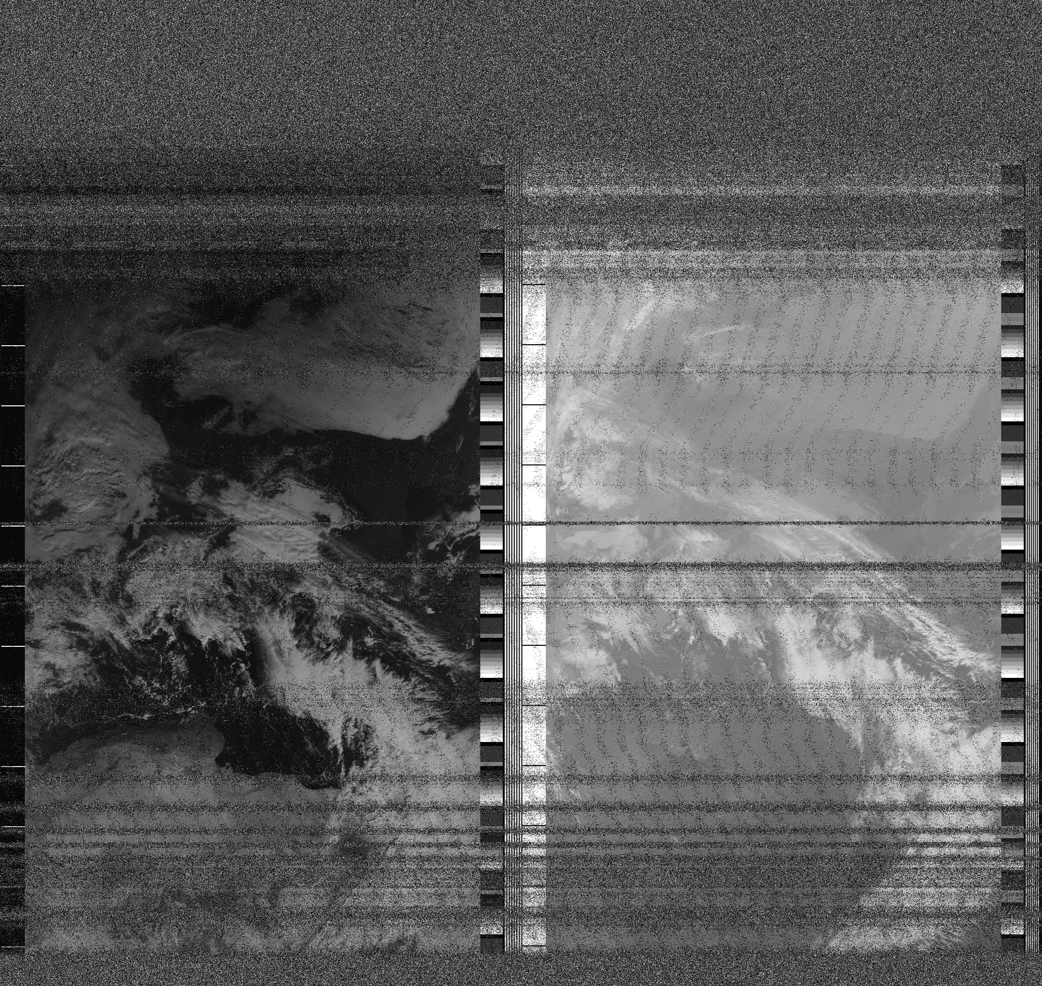 Pristine output with telemetry data withut cropping. Pristine images are
unenhanced, but normalised to produce images which represent,
as best as the software is able to, the original digital data. No attempt is made to temperature
normalise IR images. Disables gamma, sharpening, rotation, and other enhancements.