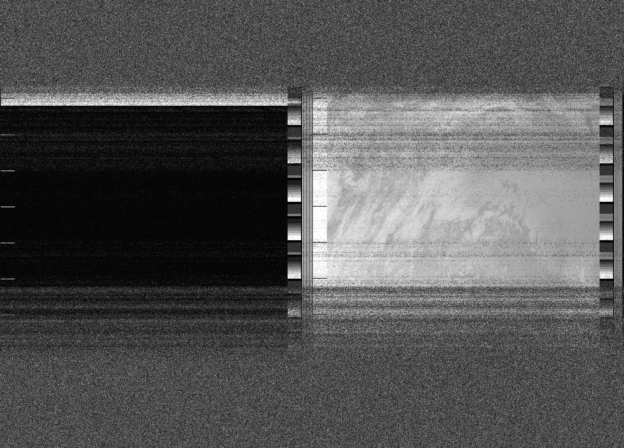 Pristine output with telemetry data withut cropping. Pristine images are
unenhanced, but normalised to produce images which represent,
as best as the software is able to, the original digital data. No attempt is made to temperature
normalise IR images. Disables gamma, sharpening, rotation, and other enhancements.