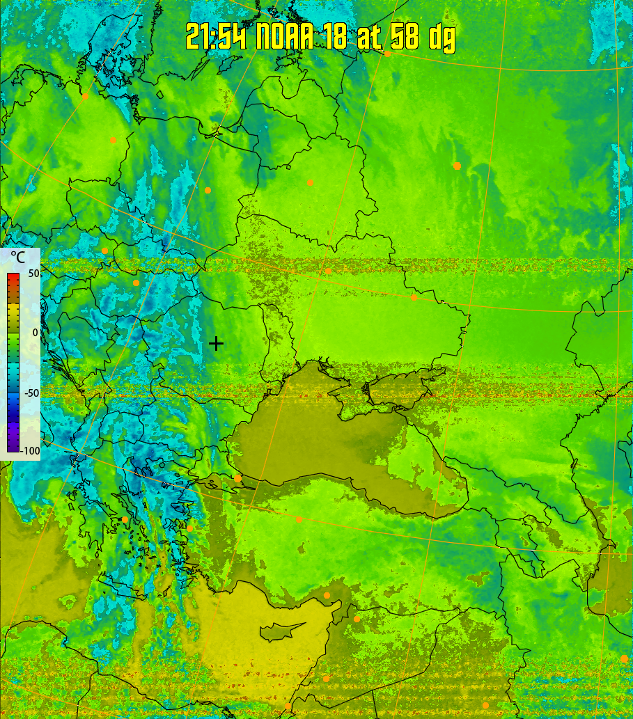 therm:
Produces a false colour image from NOAA APT images based on temperature.
Provides a good way of visualising cloud temperatures.