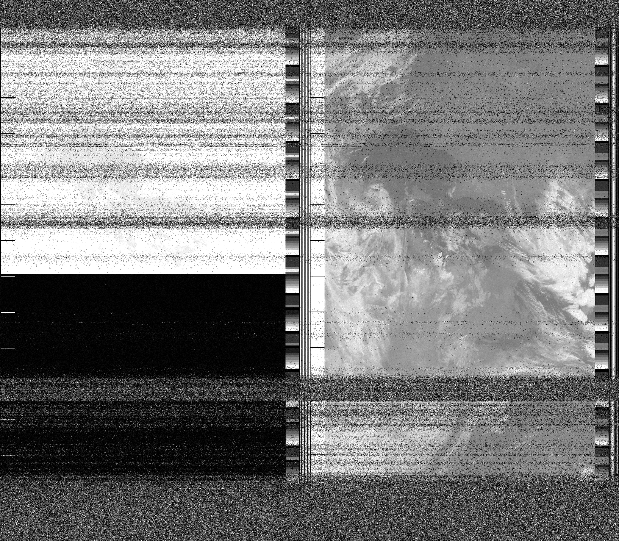 Pristine output with telemetry data withut cropping. Pristine images are
unenhanced, but normalised to produce images which represent,
as best as the software is able to, the original digital data. No attempt is made to temperature
normalise IR images. Disables gamma, sharpening, rotation, and other enhancements.