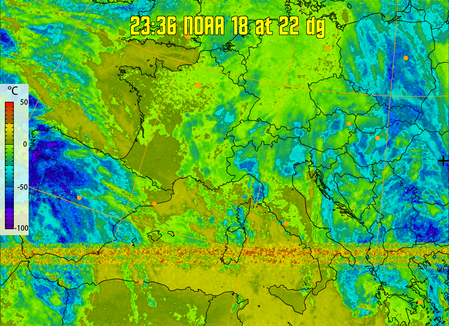 therm:
Produces a false colour image from NOAA APT images based on temperature.
Provides a good way of visualising cloud temperatures.