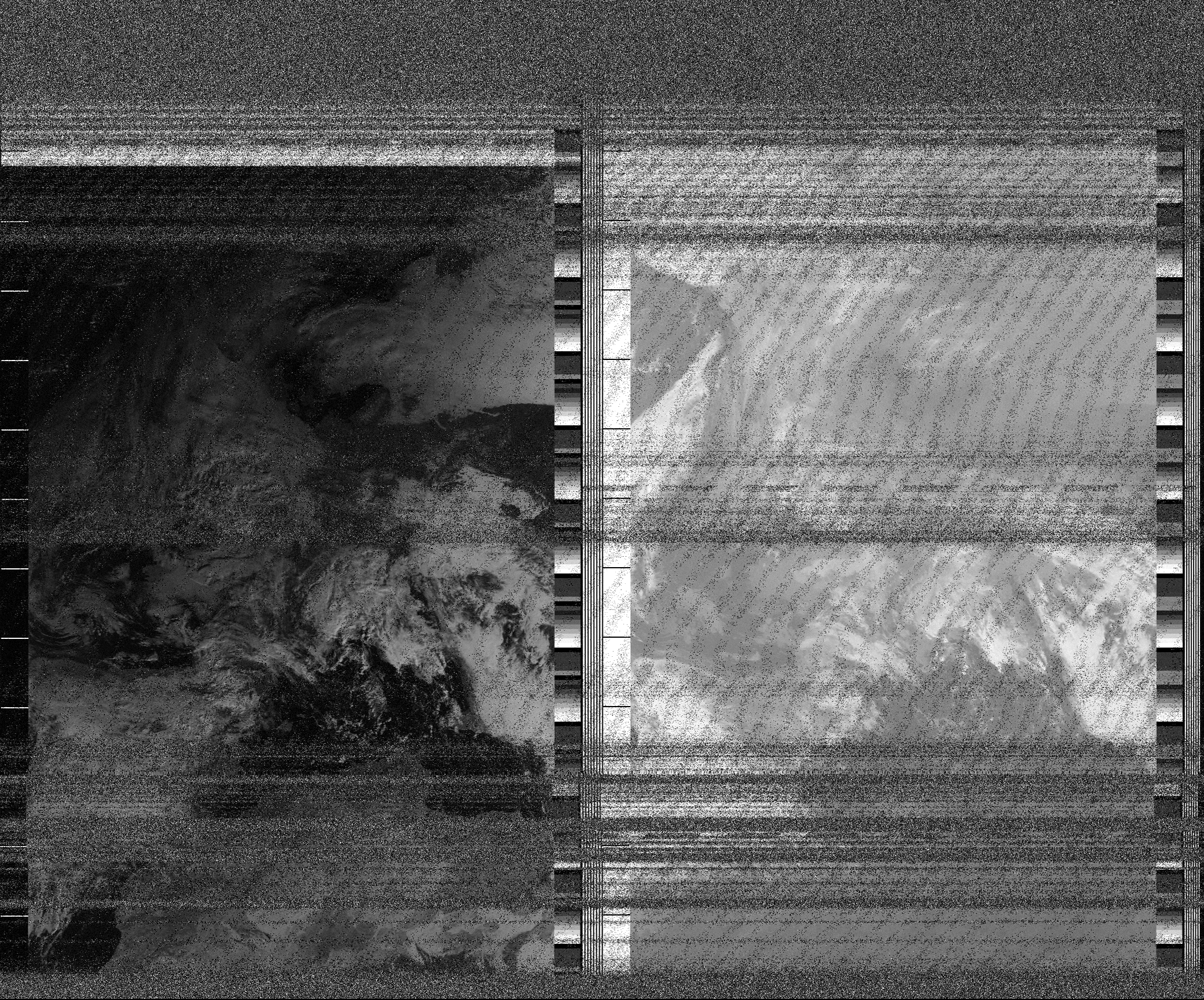 Pristine output with telemetry data withut cropping. Pristine images are
unenhanced, but normalised to produce images which represent,
as best as the software is able to, the original digital data. No attempt is made to temperature
normalise IR images. Disables gamma, sharpening, rotation, and other enhancements.