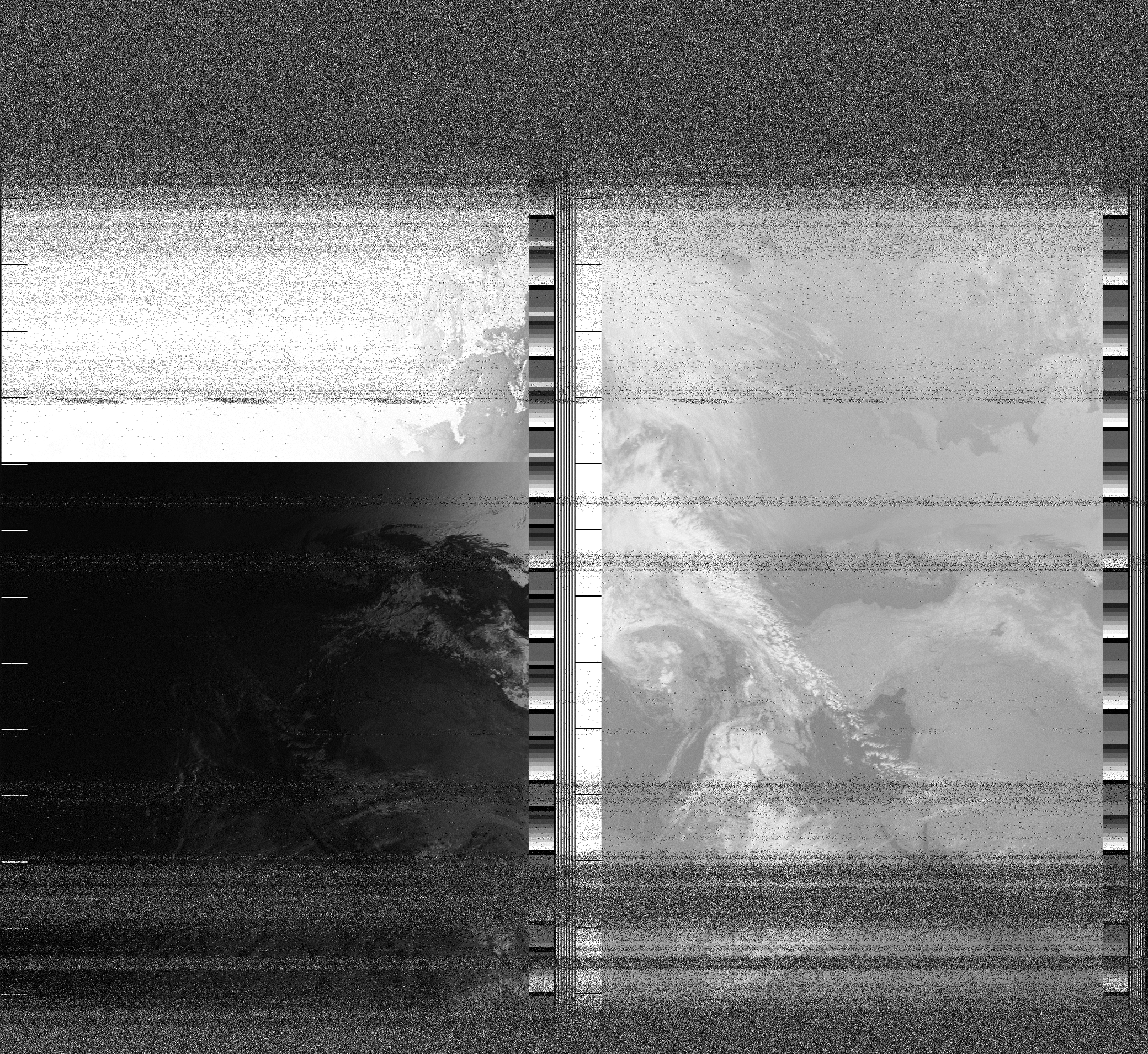 Pristine output with telemetry data withut cropping. Pristine images are
unenhanced, but normalised to produce images which represent,
as best as the software is able to, the original digital data. No attempt is made to temperature
normalise IR images. Disables gamma, sharpening, rotation, and other enhancements.