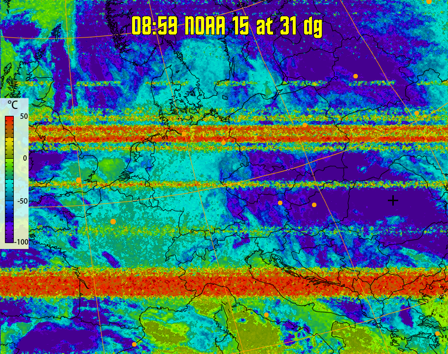 therm:
Produces a false colour image from NOAA APT images based on temperature.
Provides a good way of visualising cloud temperatures.