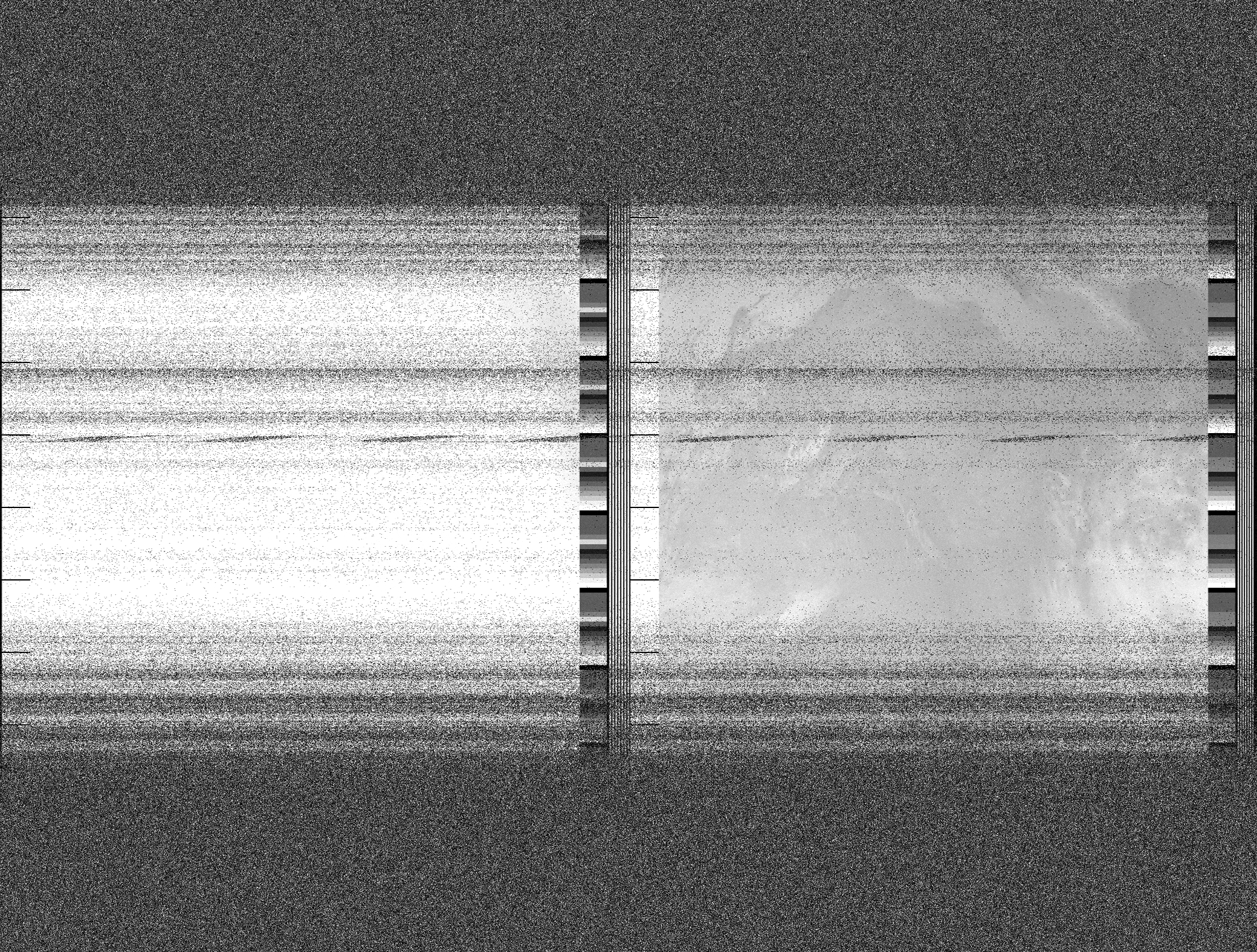 Pristine output with telemetry data withut cropping. Pristine images are
unenhanced, but normalised to produce images which represent,
as best as the software is able to, the original digital data. No attempt is made to temperature
normalise IR images. Disables gamma, sharpening, rotation, and other enhancements.