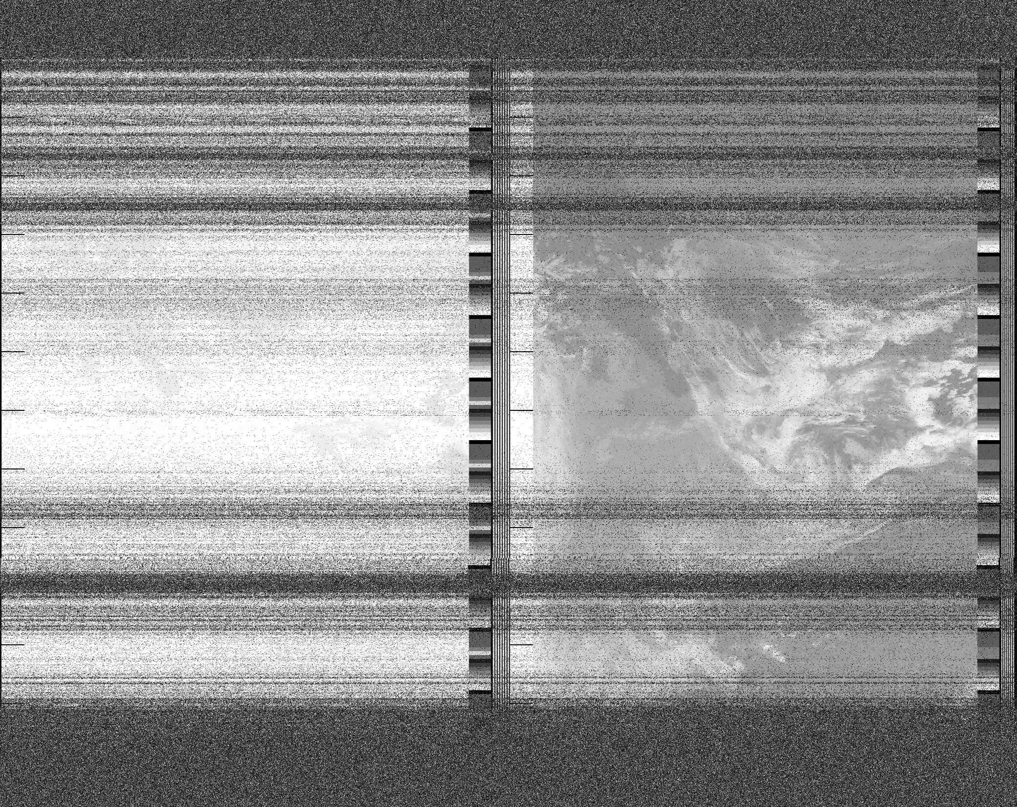 Pristine output with telemetry data withut cropping. Pristine images are
unenhanced, but normalised to produce images which represent,
as best as the software is able to, the original digital data. No attempt is made to temperature
normalise IR images. Disables gamma, sharpening, rotation, and other enhancements.