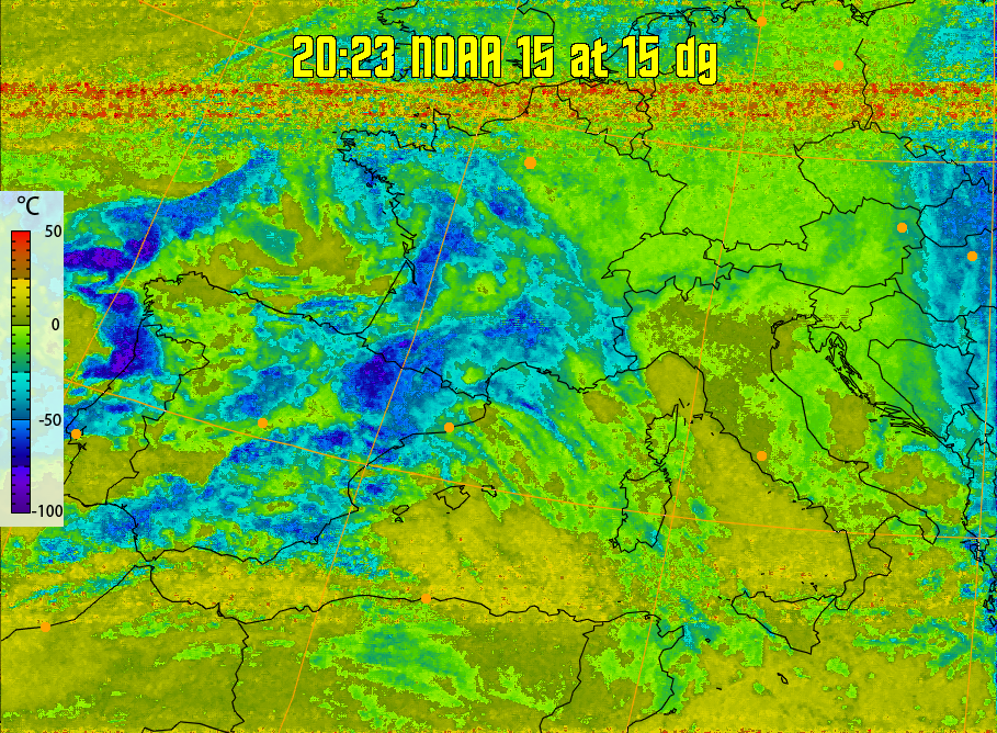 therm:
Produces a false colour image from NOAA APT images based on temperature.
Provides a good way of visualising cloud temperatures.