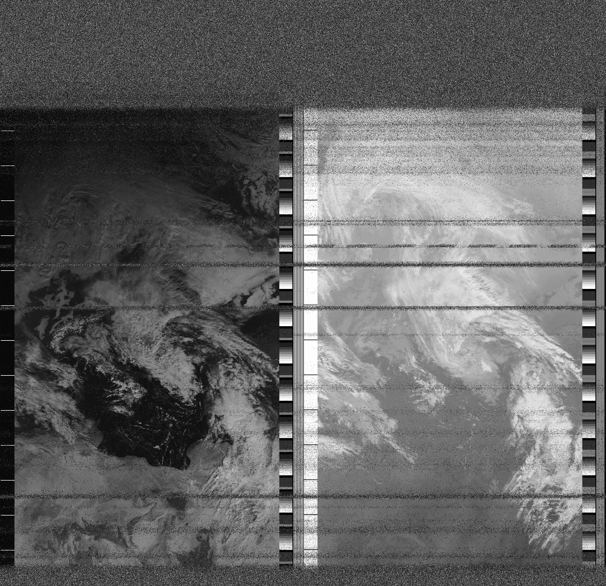 Pristine output with telemetry data withut cropping. Pristine images are
unenhanced, but normalised to produce images which represent,
as best as the software is able to, the original digital data. No attempt is made to temperature
normalise IR images. Disables gamma, sharpening, rotation, and other enhancements.