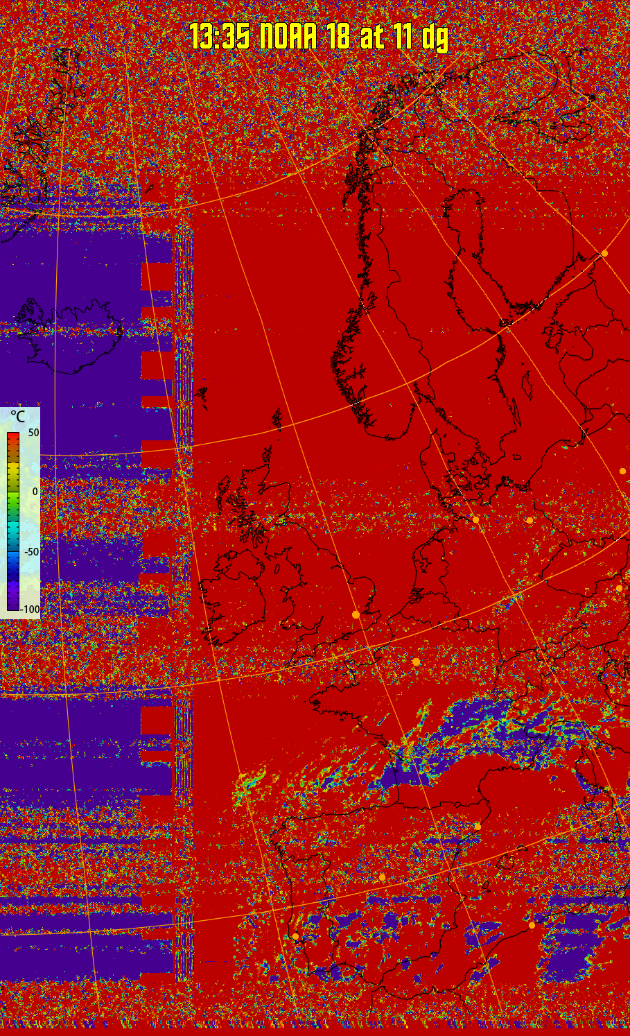 therm:
Produces a false colour image from NOAA APT images based on temperature.
Provides a good way of visualising cloud temperatures.