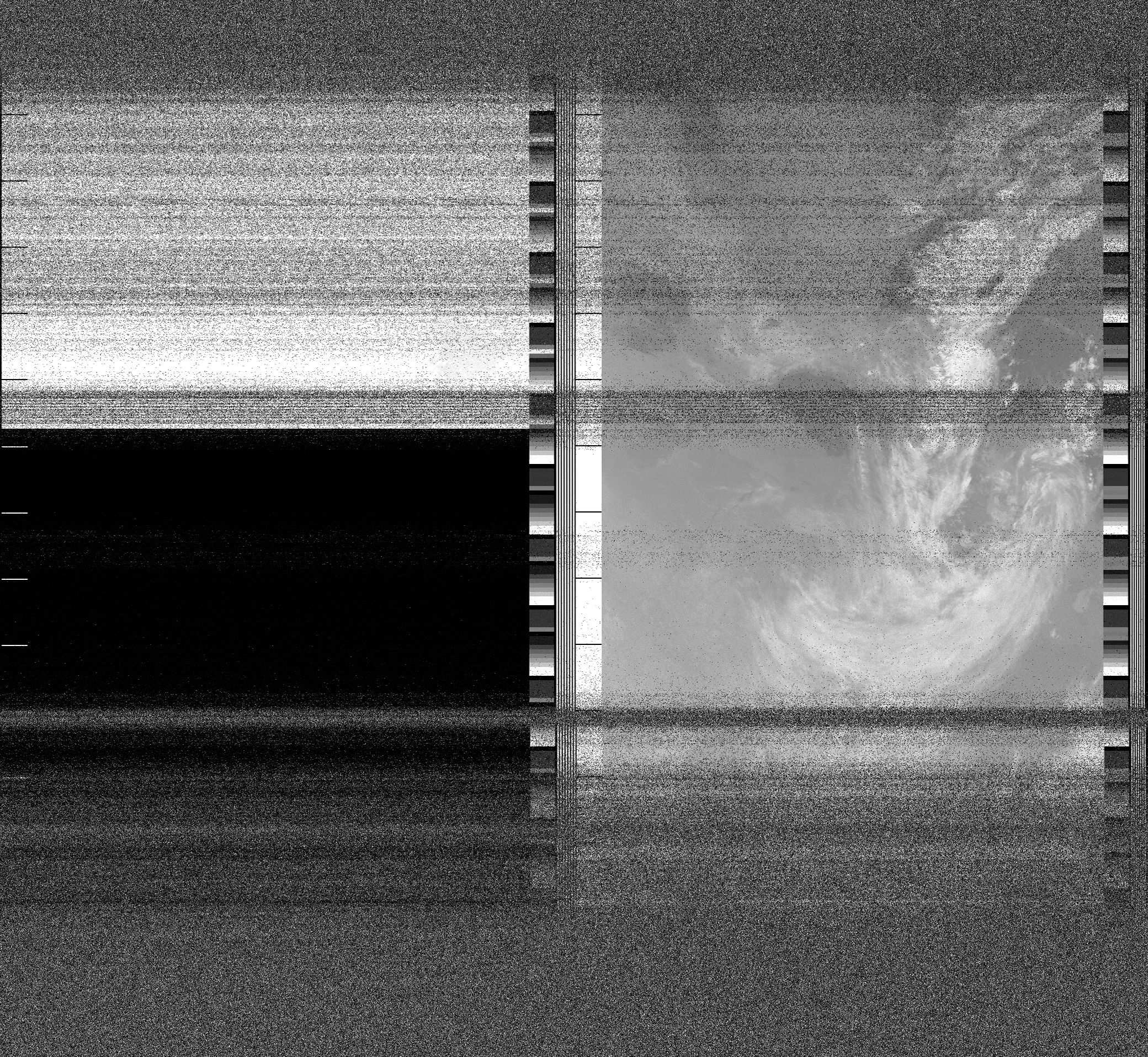 Pristine output with telemetry data withut cropping. Pristine images are
unenhanced, but normalised to produce images which represent,
as best as the software is able to, the original digital data. No attempt is made to temperature
normalise IR images. Disables gamma, sharpening, rotation, and other enhancements.