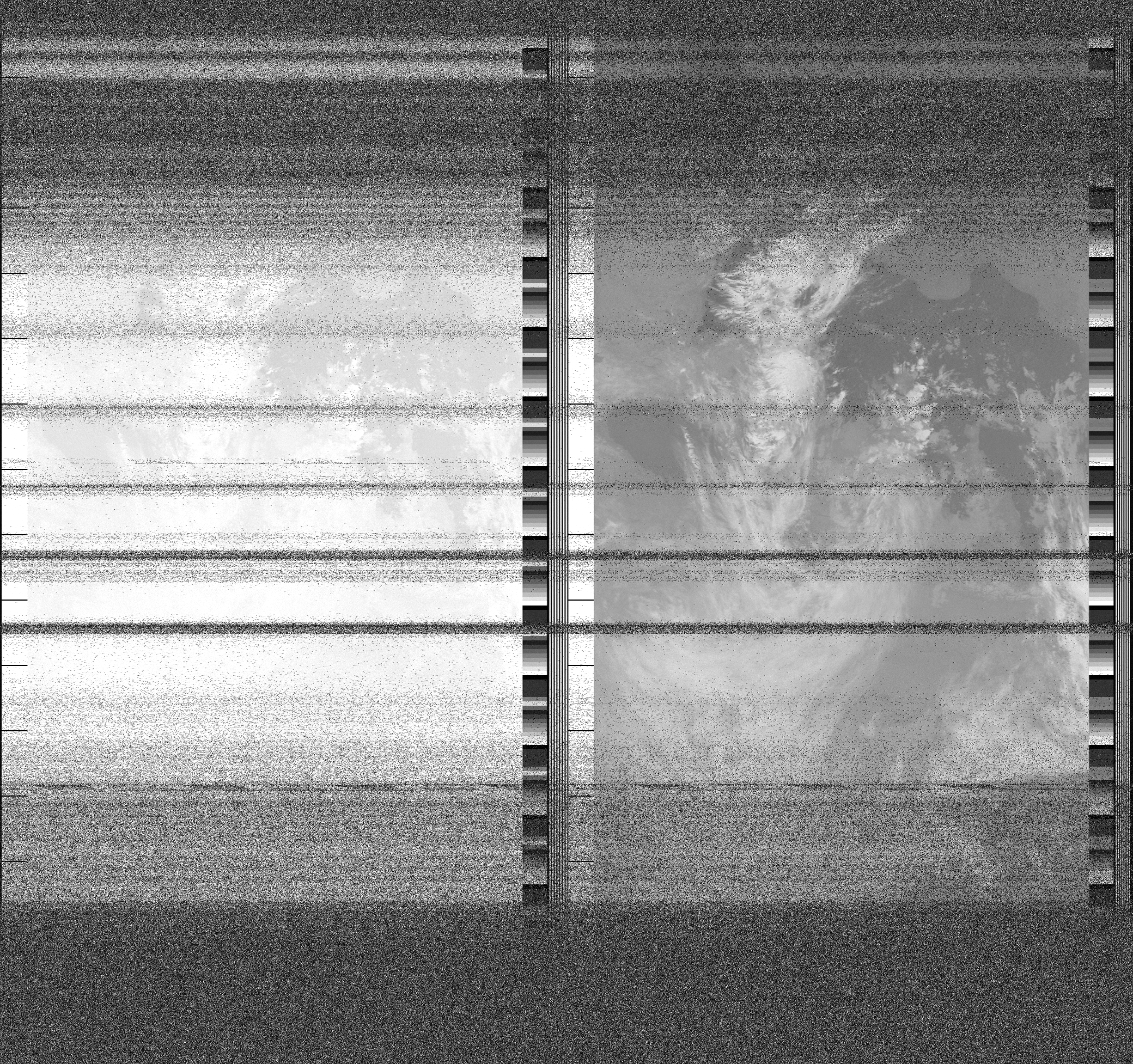 Pristine output with telemetry data withut cropping. Pristine images are
unenhanced, but normalised to produce images which represent,
as best as the software is able to, the original digital data. No attempt is made to temperature
normalise IR images. Disables gamma, sharpening, rotation, and other enhancements.